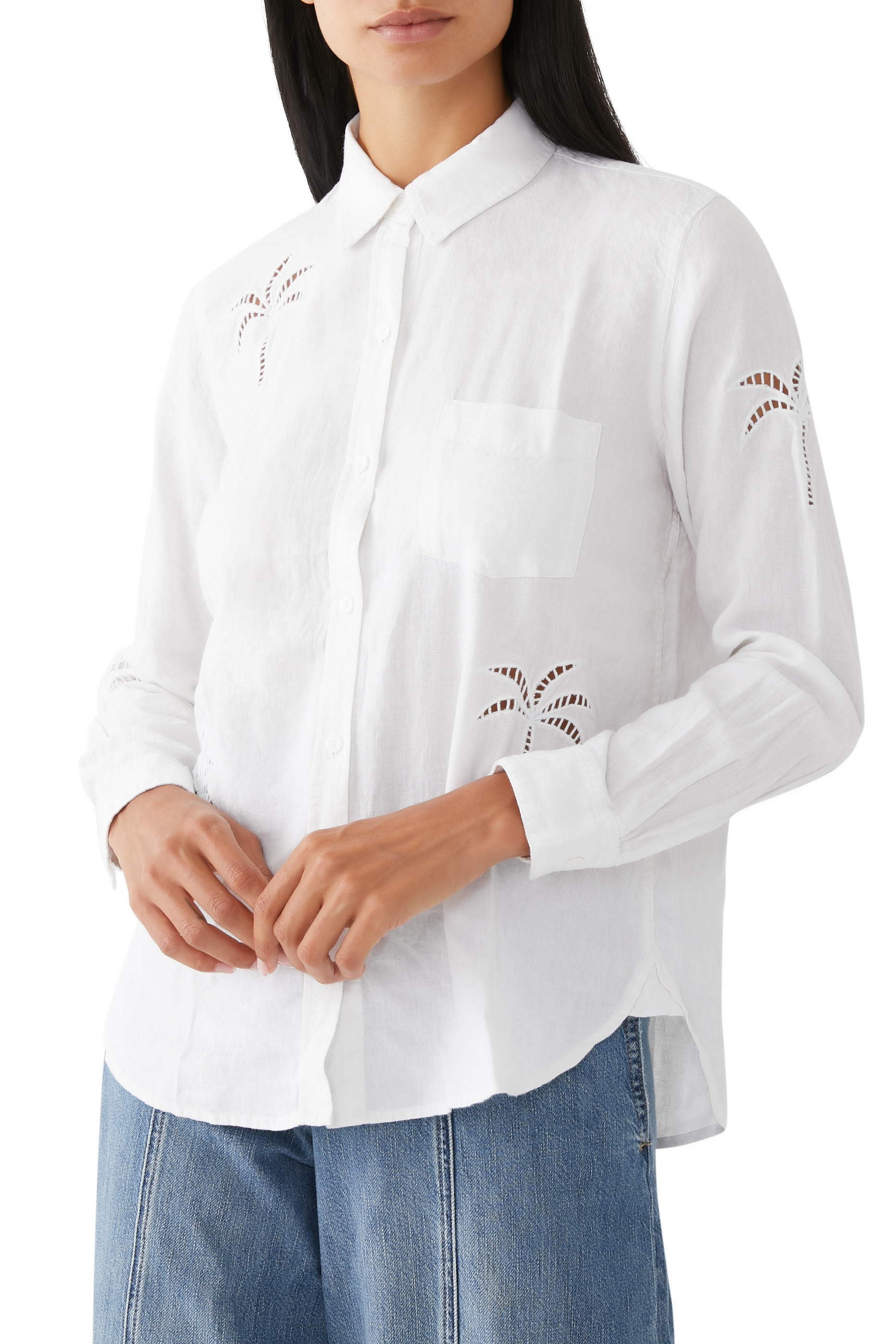 Charli Palm Eyelet Shirt