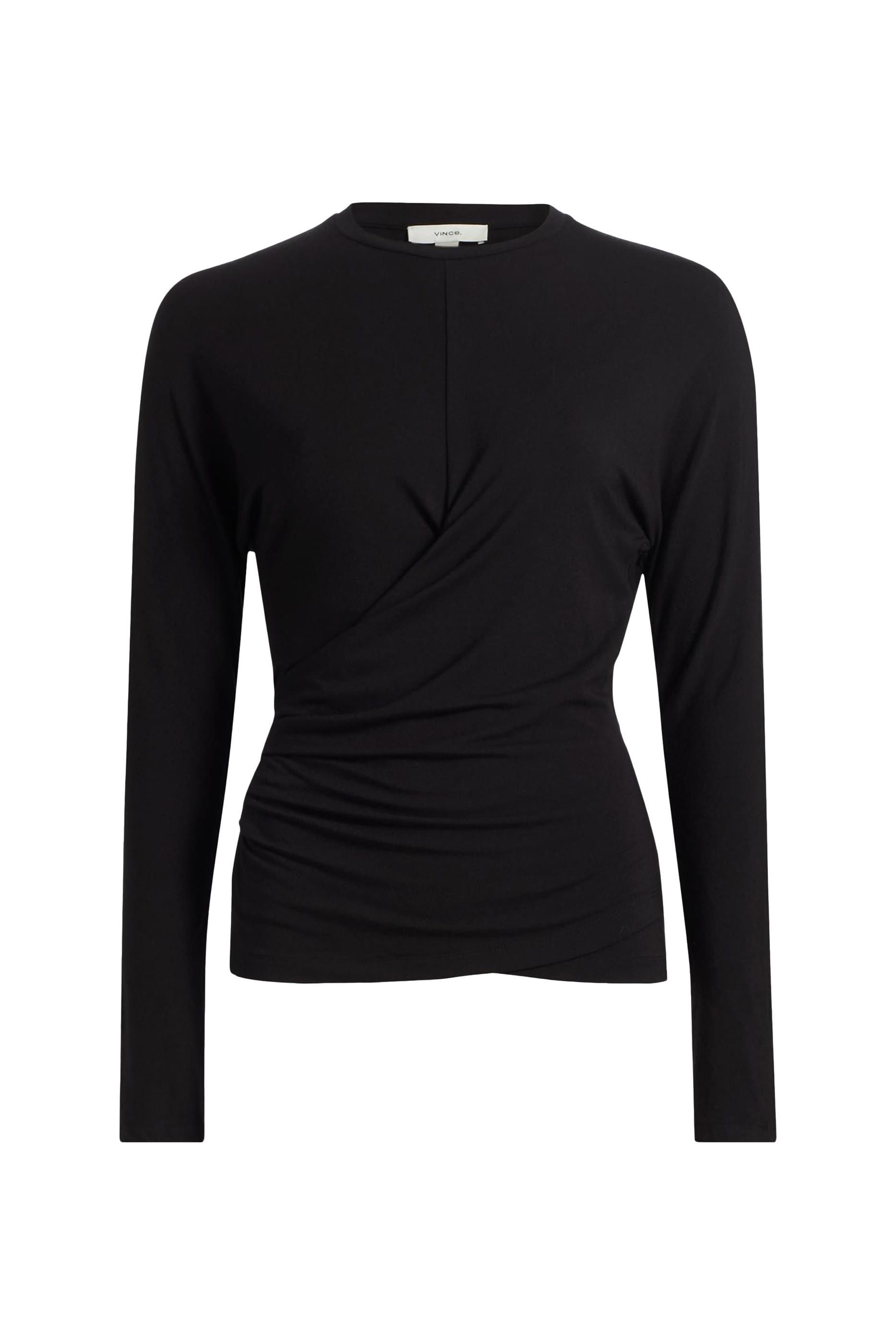 Fixed-Drape Long Sleeves T-Shirt