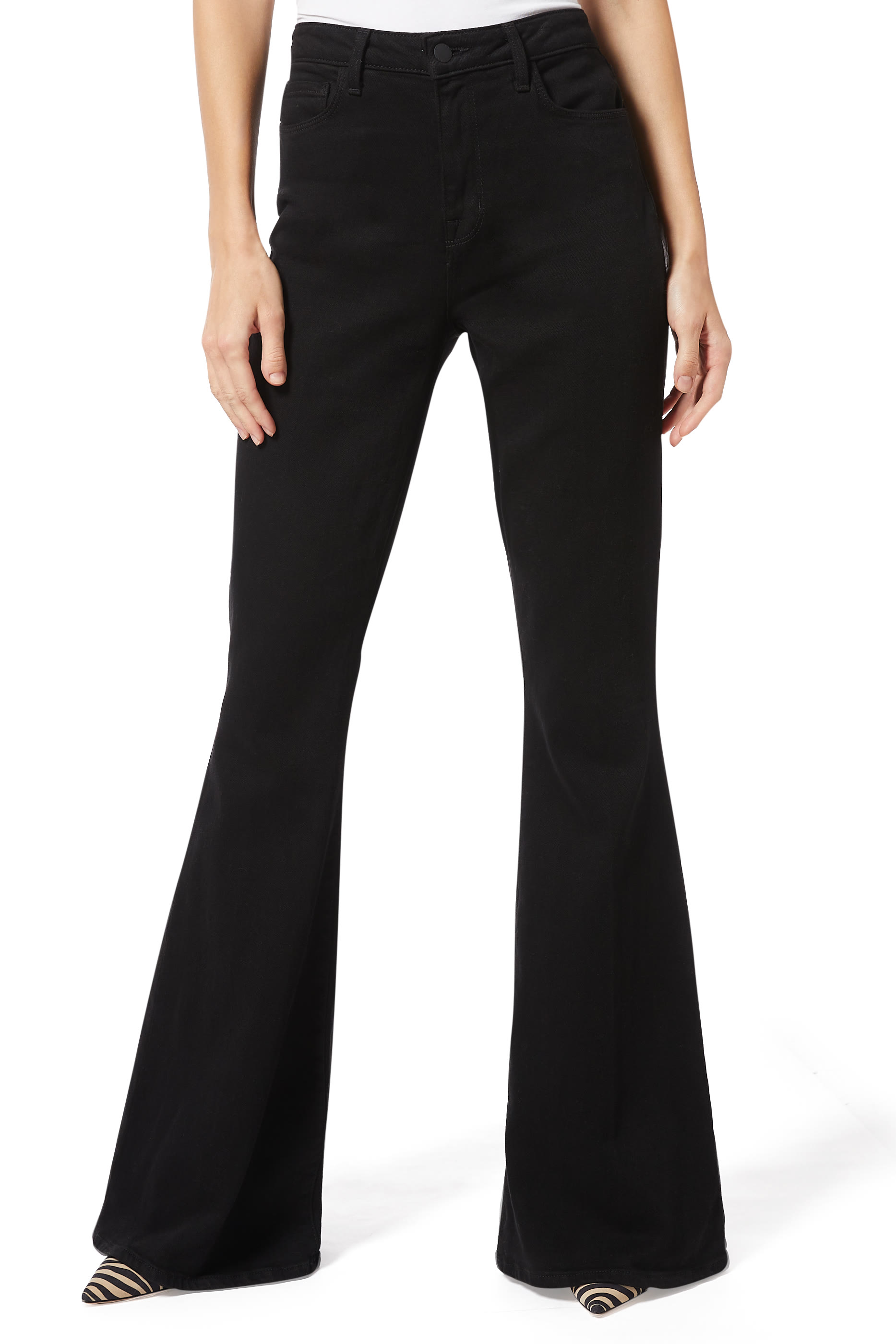 Black Solana Big Flare Pants