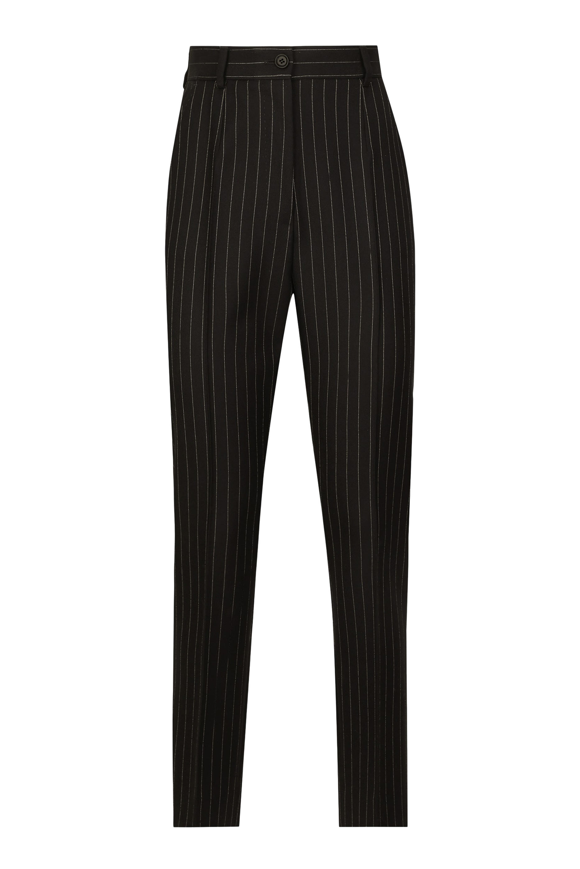 Tailored Pinstripe Wool Pants