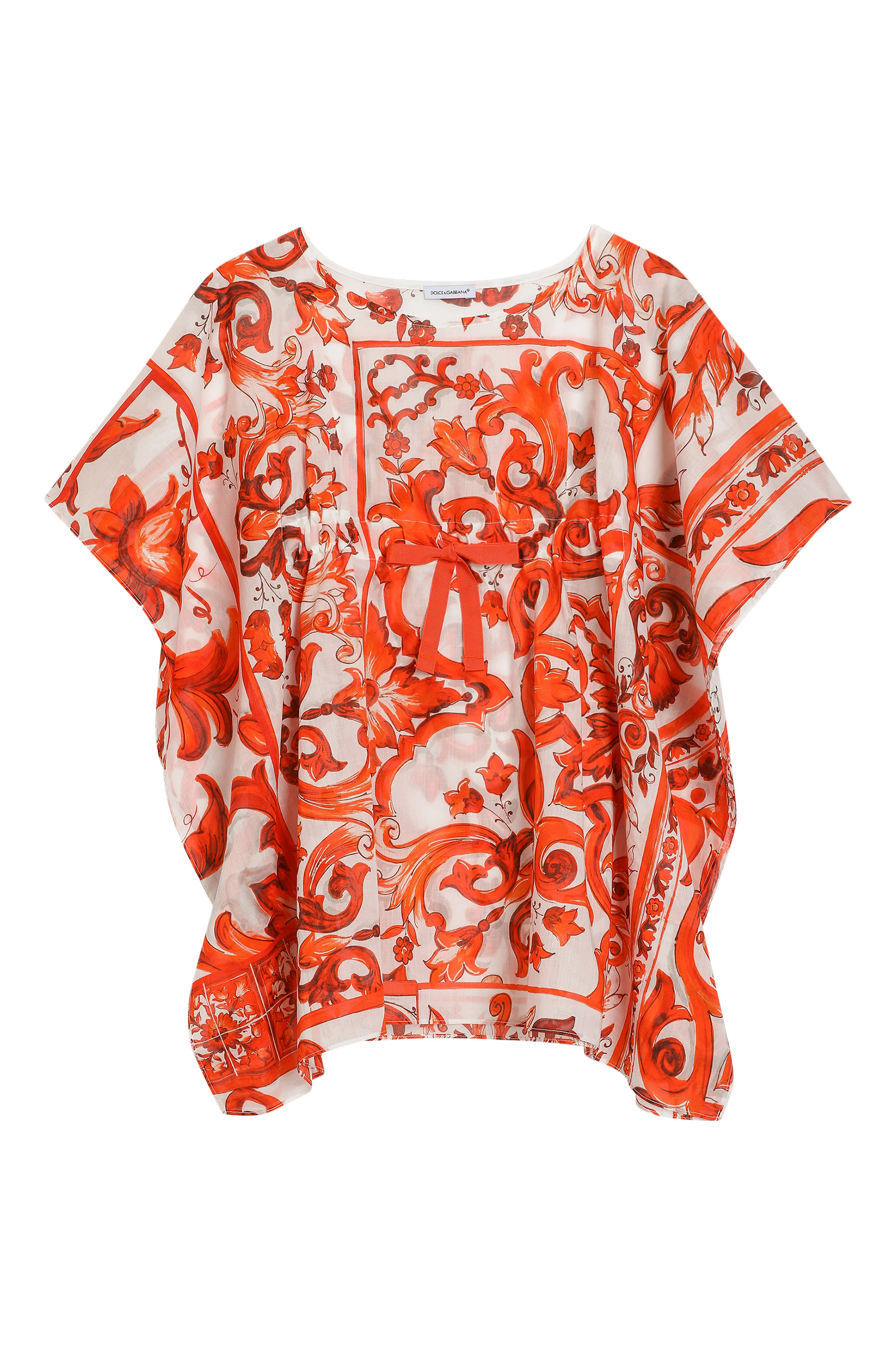 Kids Majolica-Print Batiste Kaftan
