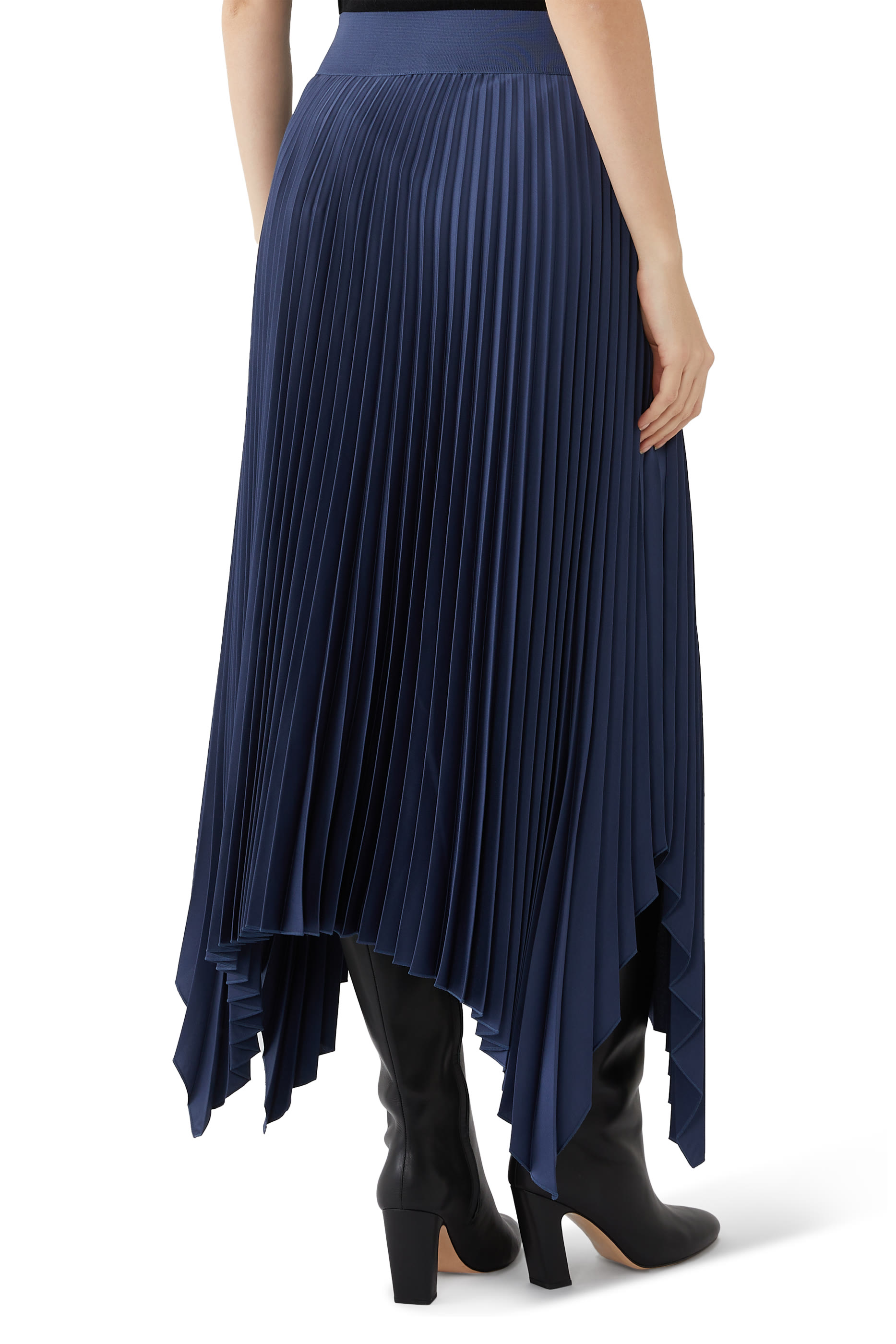 Ade Knit Weave Plissé Skirt