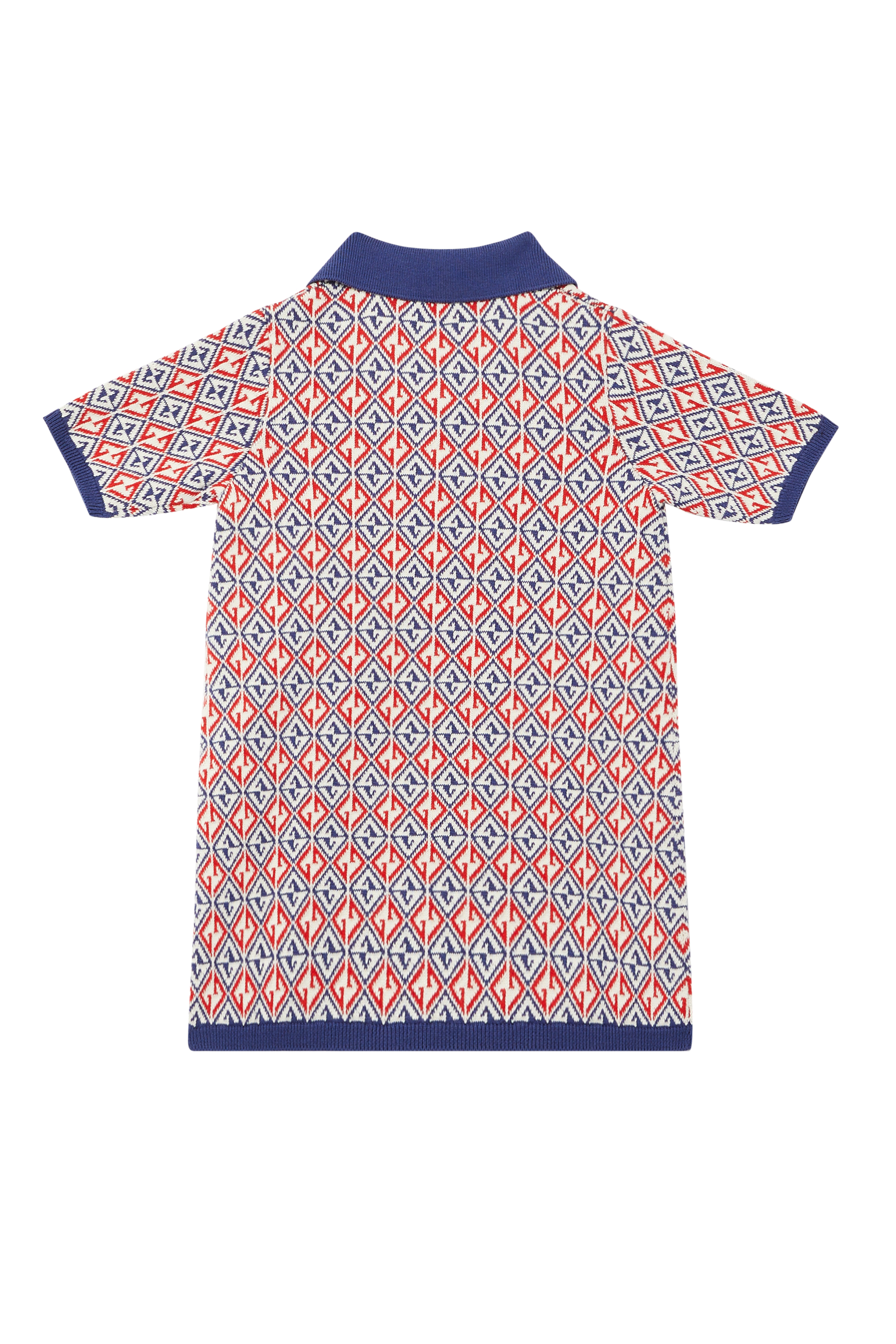 Baby G Rhombus Cotton Jacquard Dress