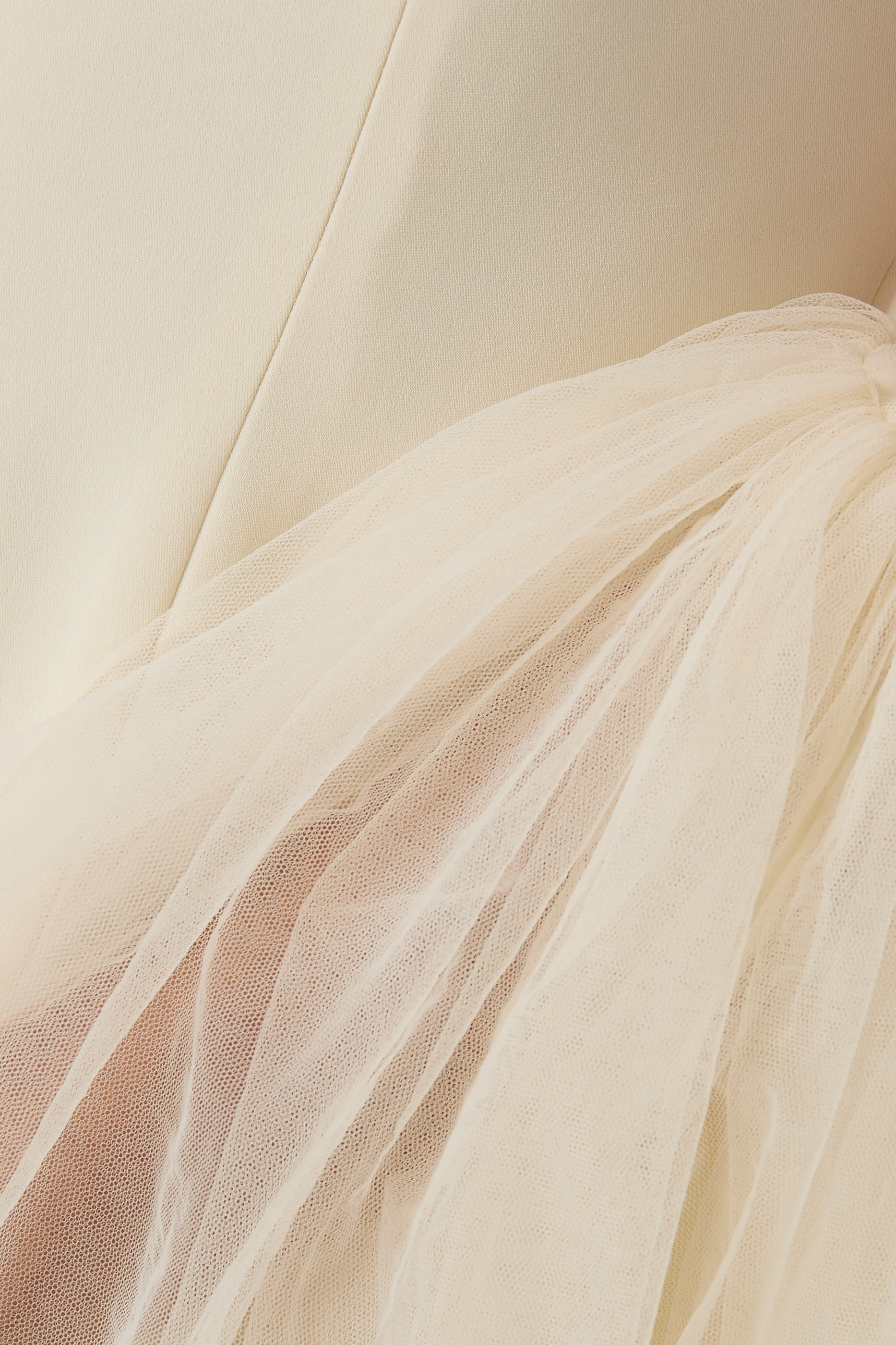 Off-Shoulder Illusion Sleeve Gown