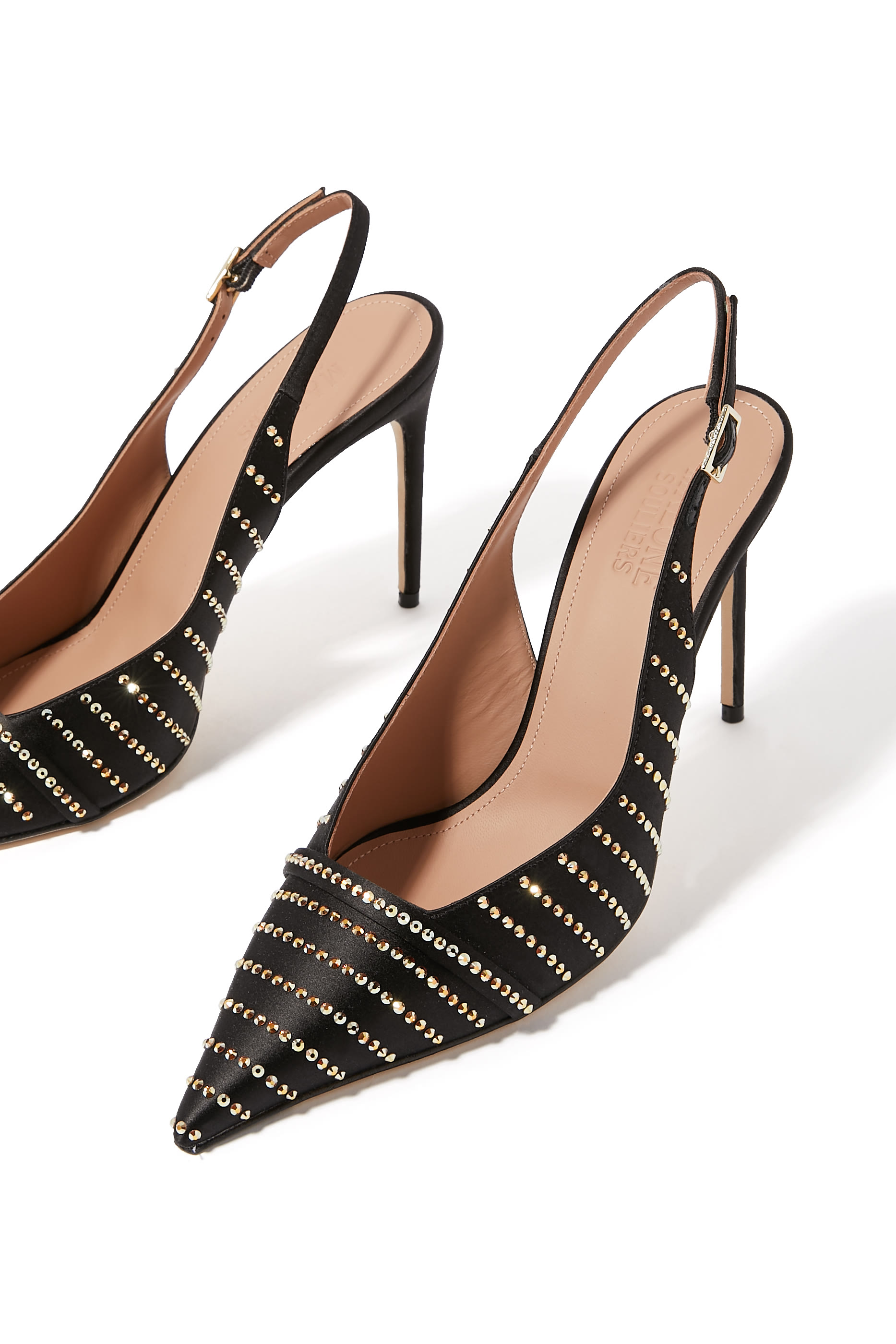 Jazz Satin 90 Slingback Pumps