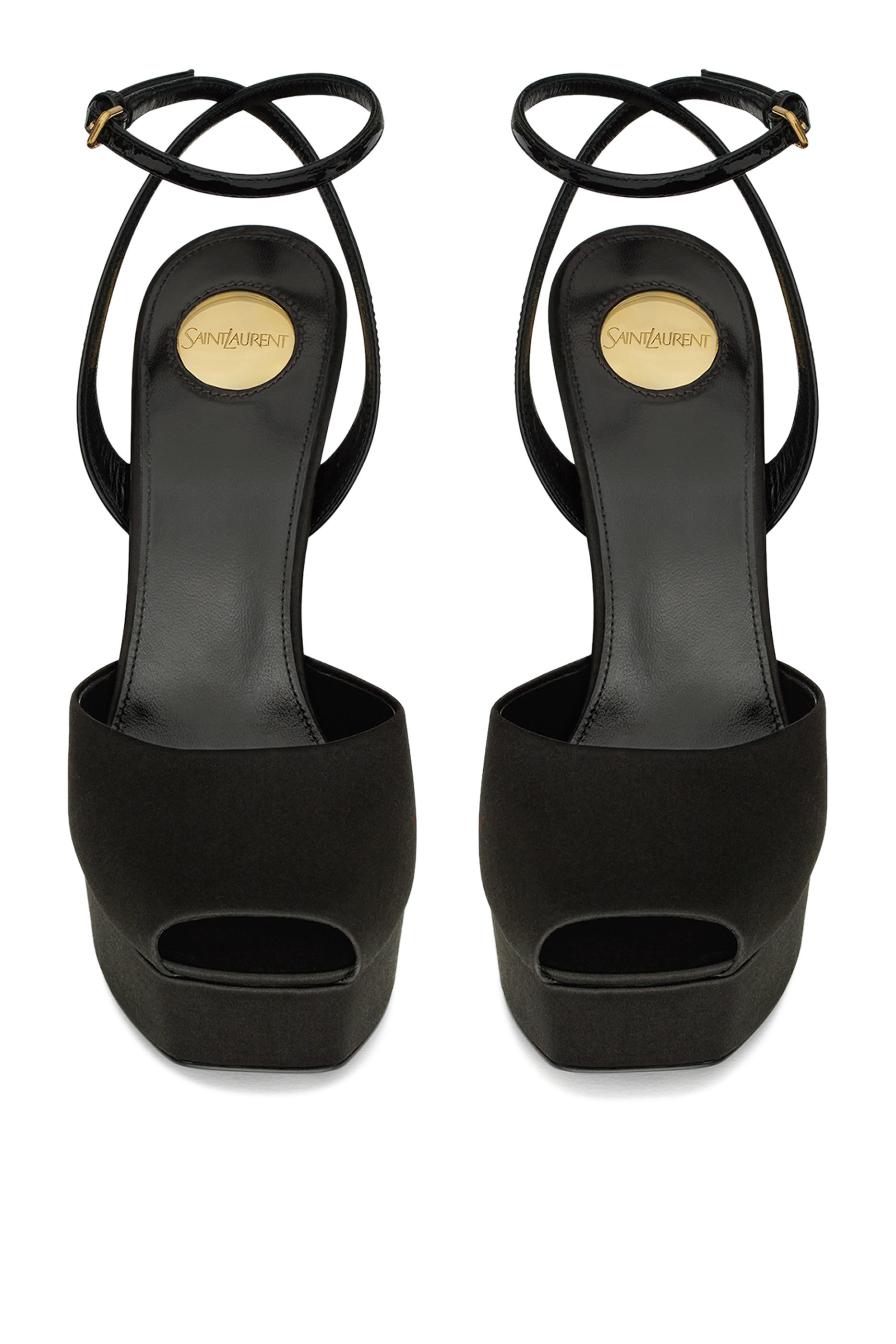  La  Scandale 140 Platform Sandals in Satin Crepe