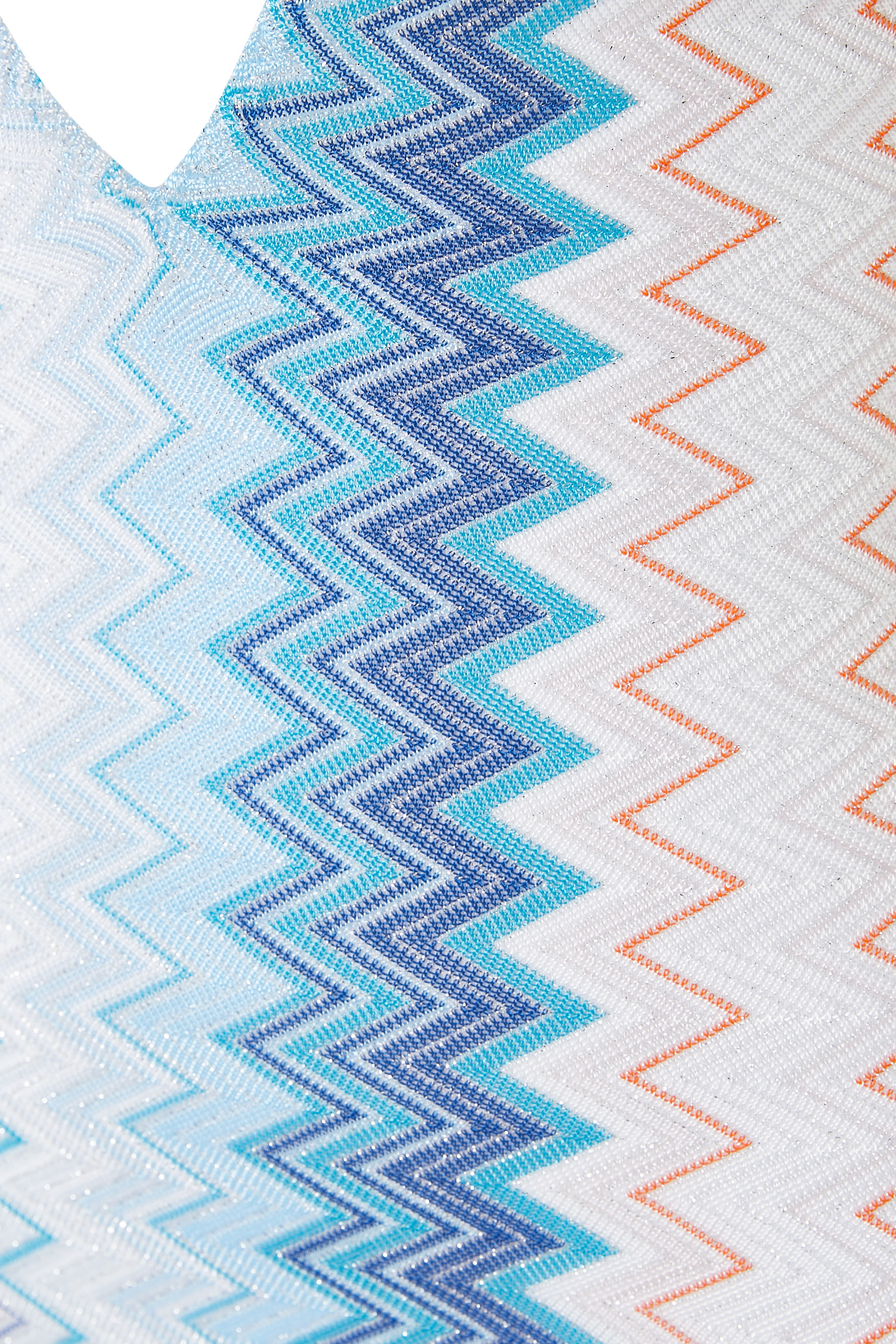 Mare Chevron Raschel Lurex Plunge One Piece Swimsuit