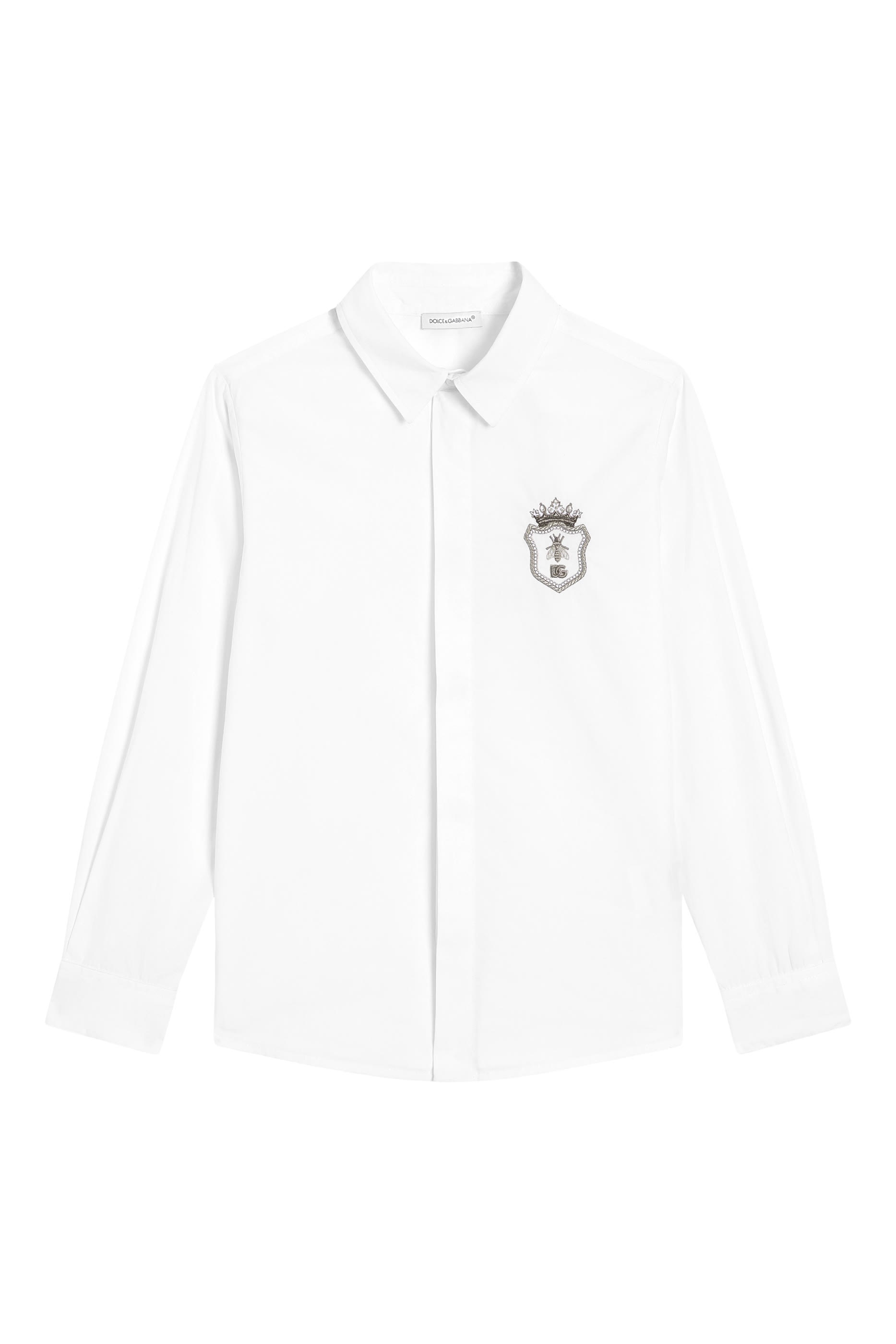 Kids Poplin Shirt with Embroidery