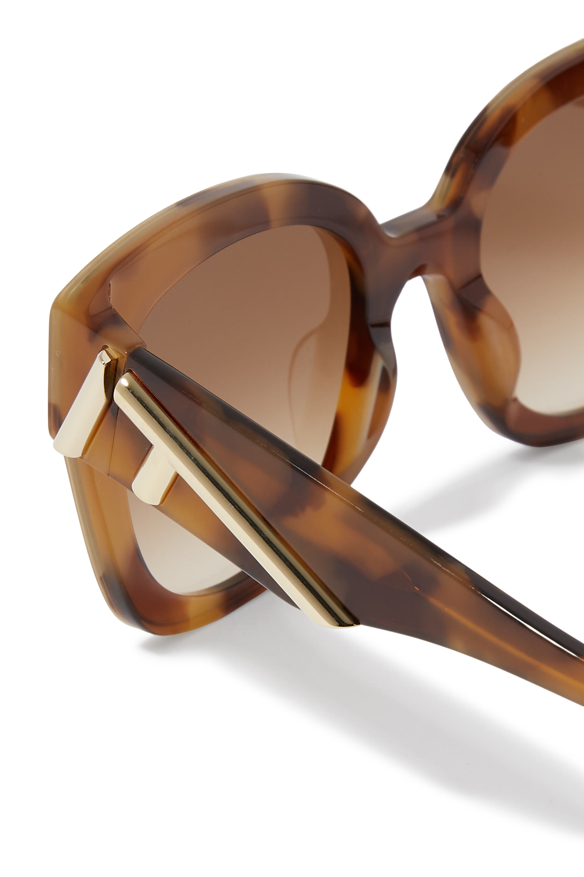 Fendi First Brown Havana Square Sunglasses