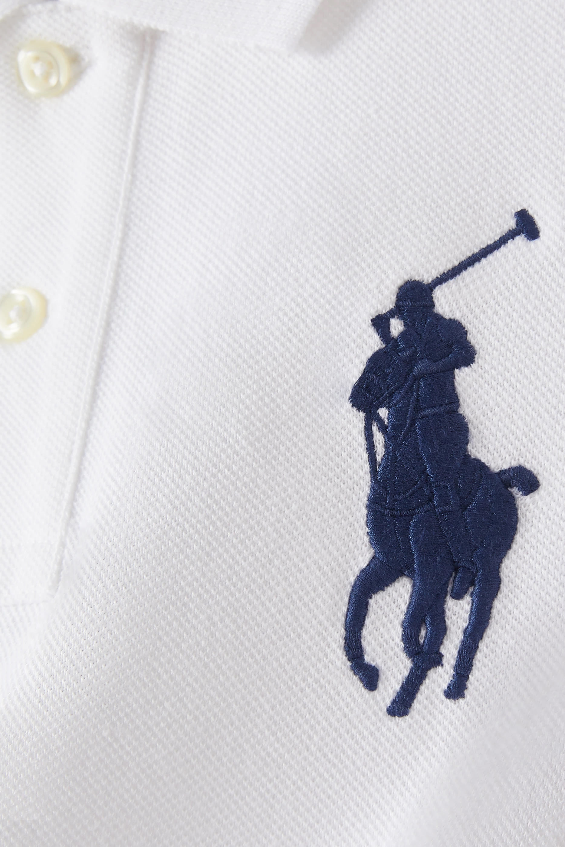 Kids Big Pony Cotton Mesh Polo Shirt