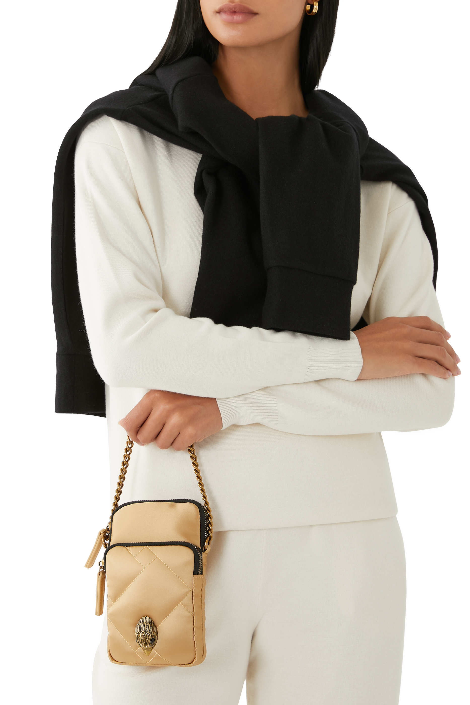 Recycled Nylon Multi Pockets Crossbody Bag