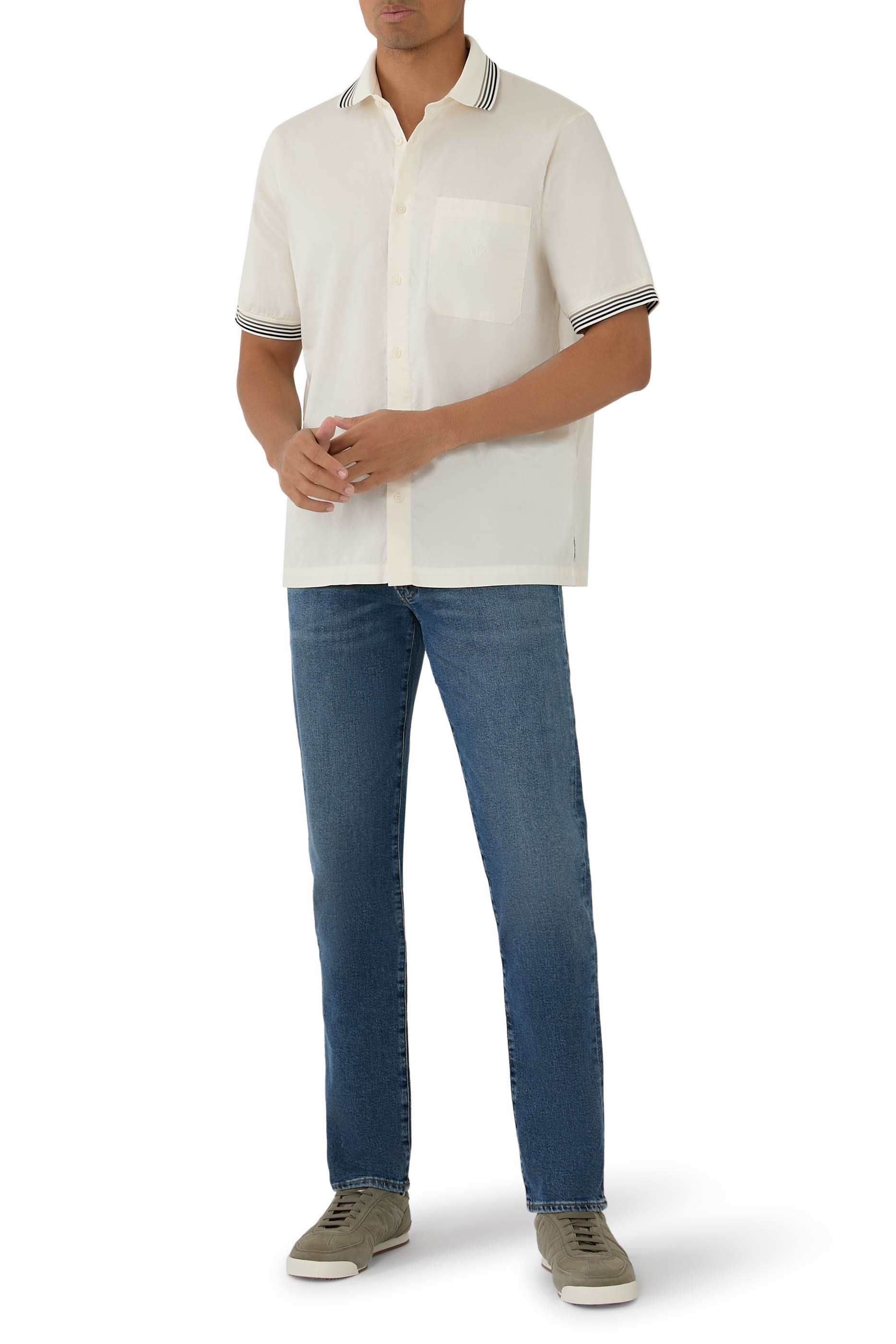 Logo Delicate Texture Casual Shirt