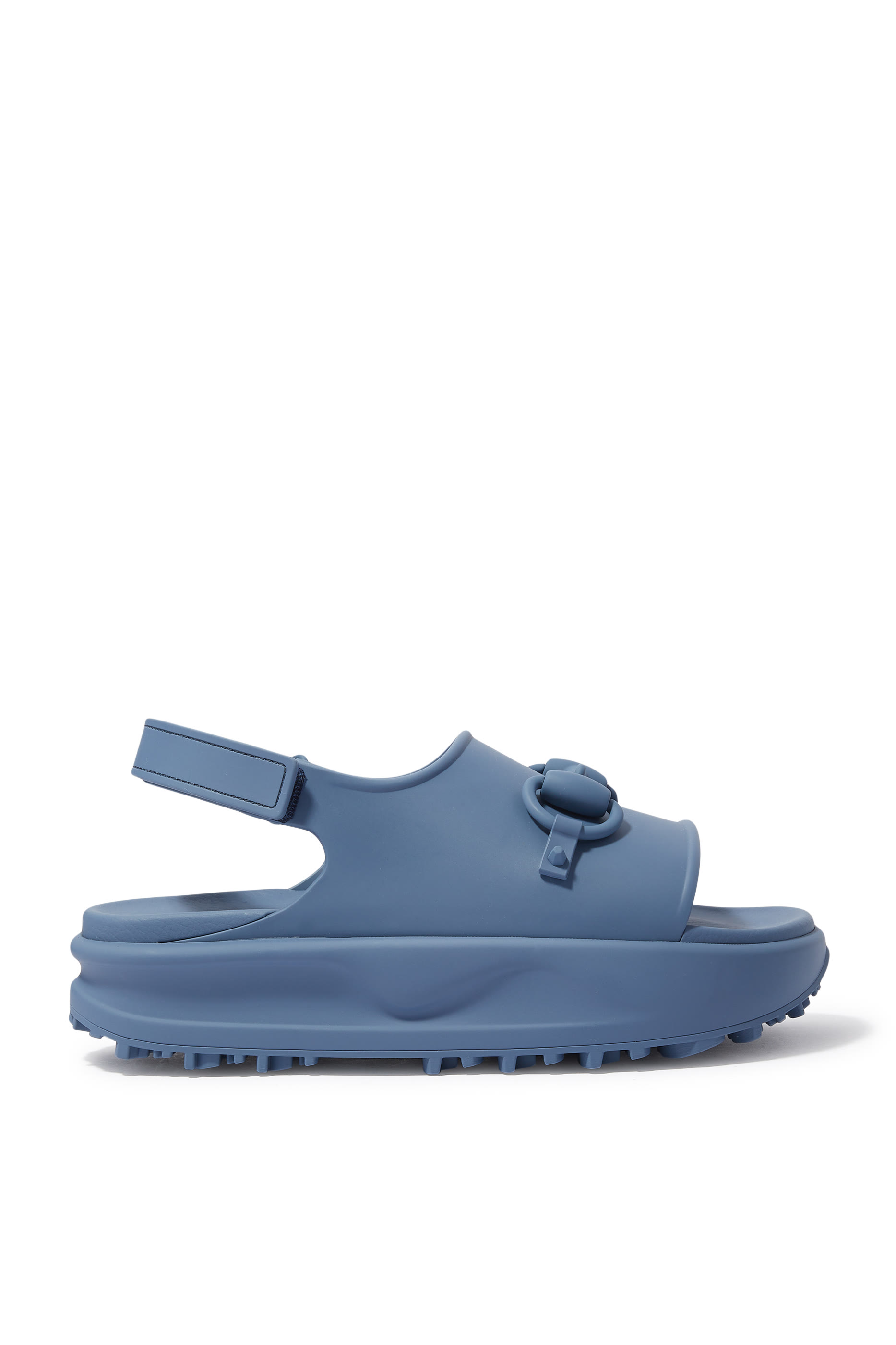 Horsebit Rubber Flatform Sandals