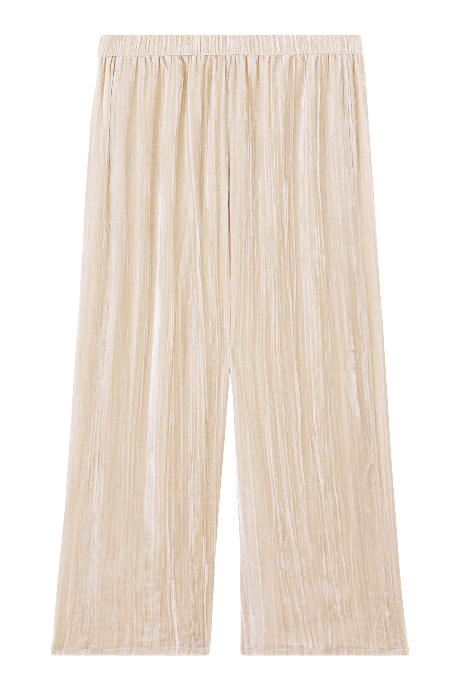  Crushed Velvet Wide-Leg Pants