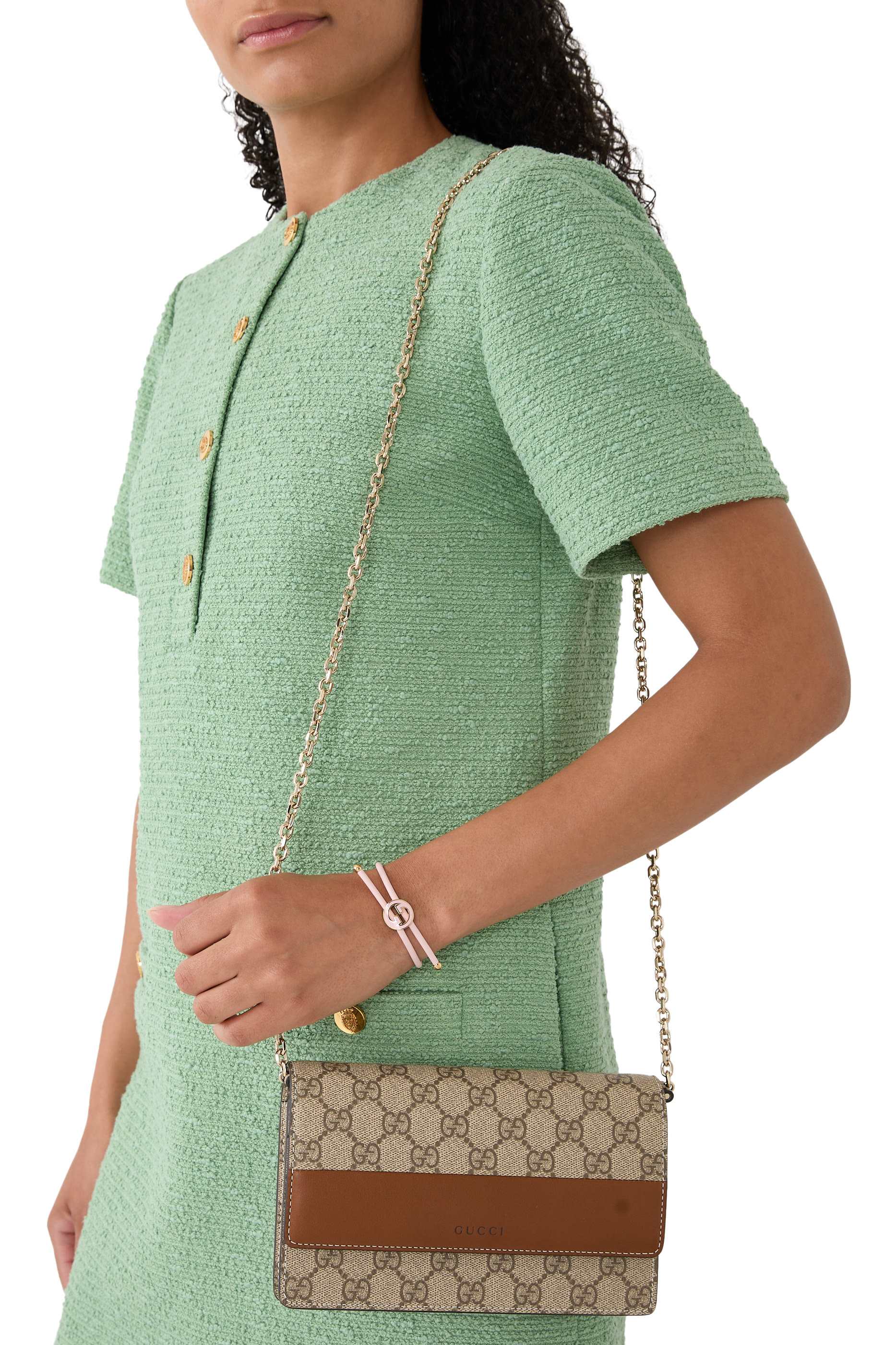 Enamel Round Interlocking G Bracelet