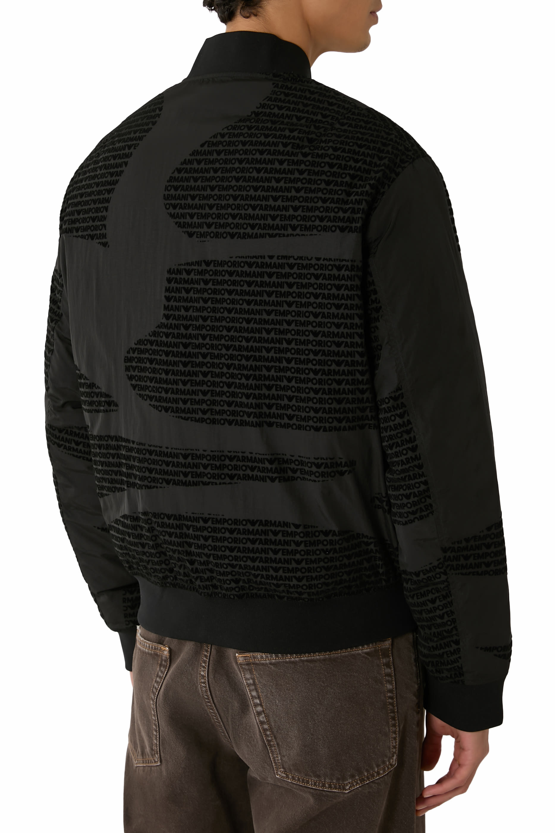 Logo Embroidered Nylon Bomber