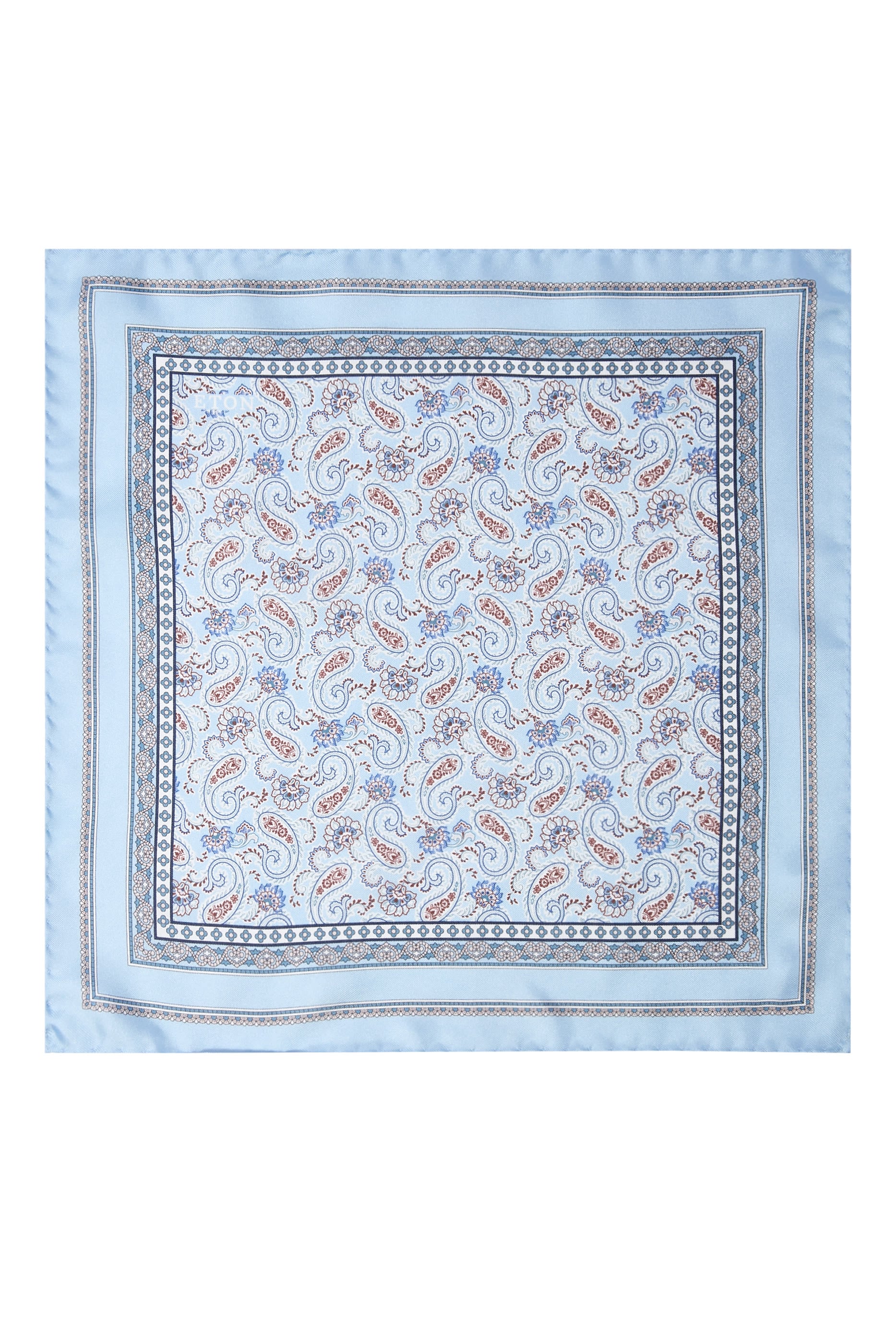Paisley Print Silk Pocket Square 
