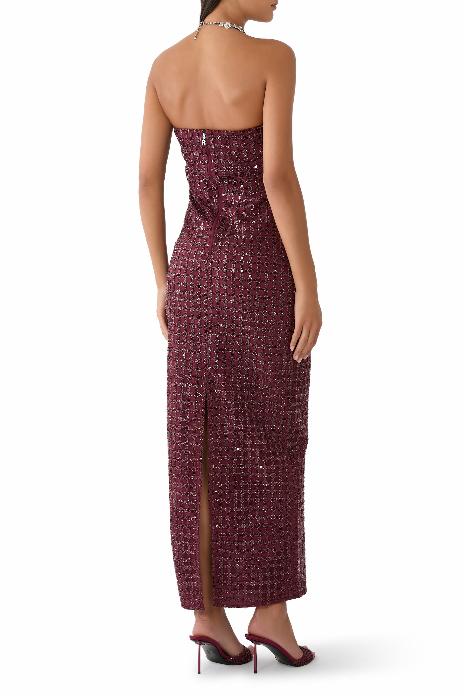 Beaded Maxi Tube Dress