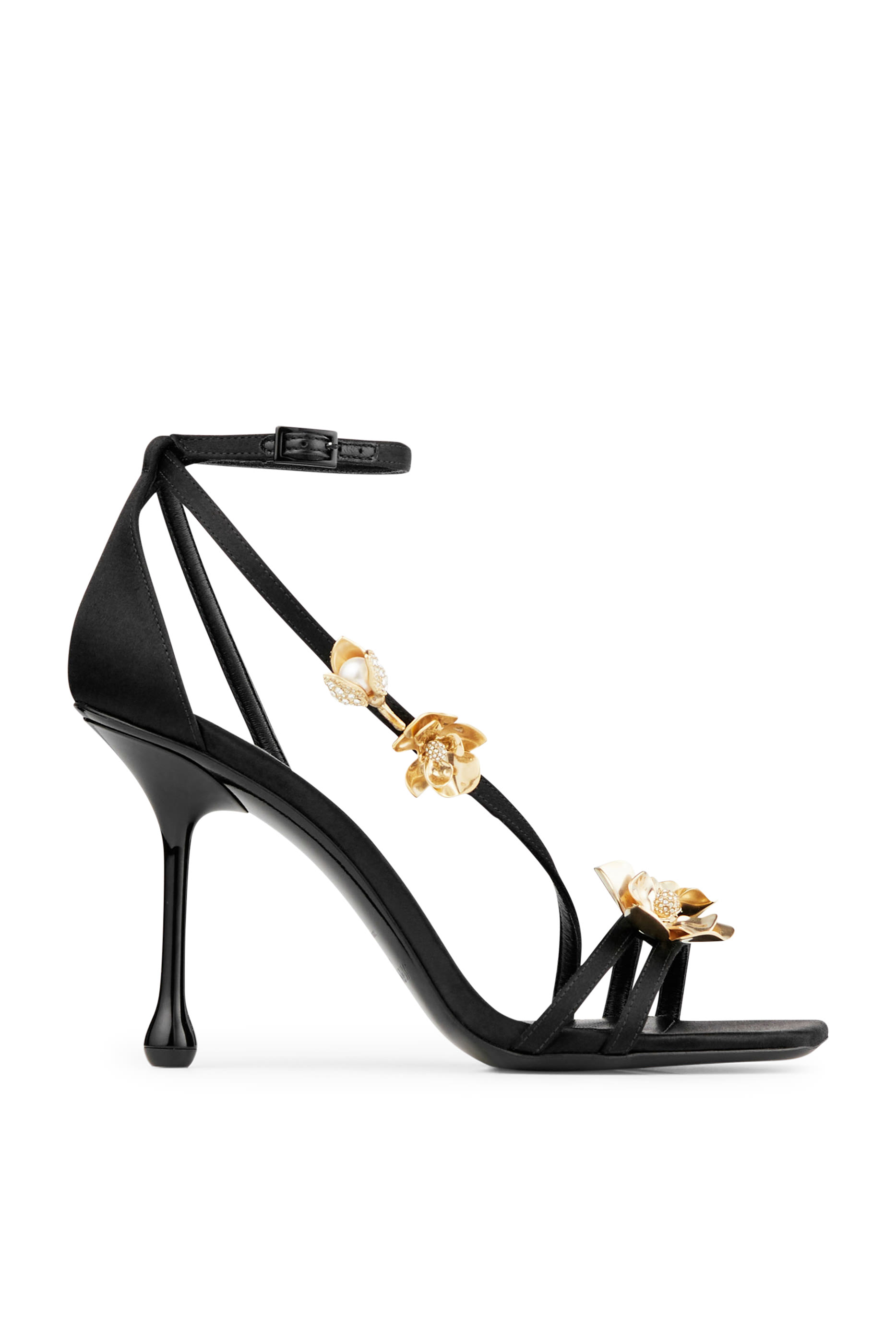 Zea 95 Floral Appliqué Sandals