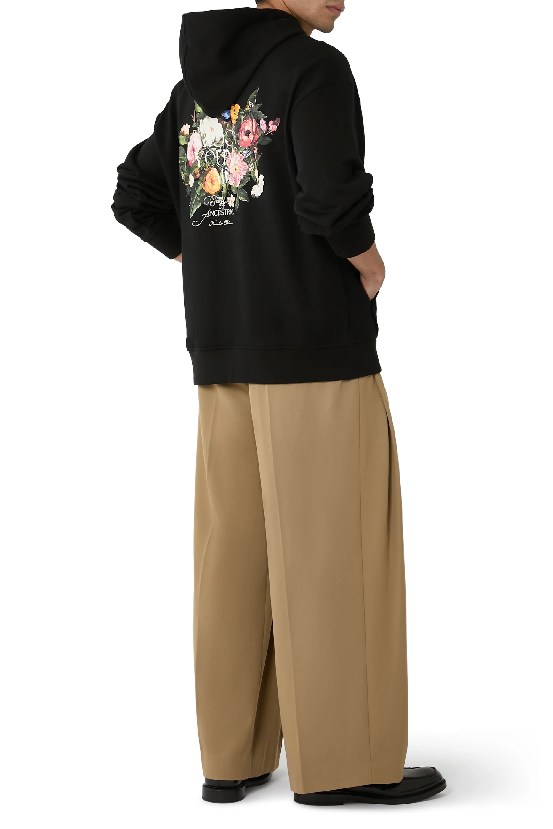 Flower Back Logo Hoodie