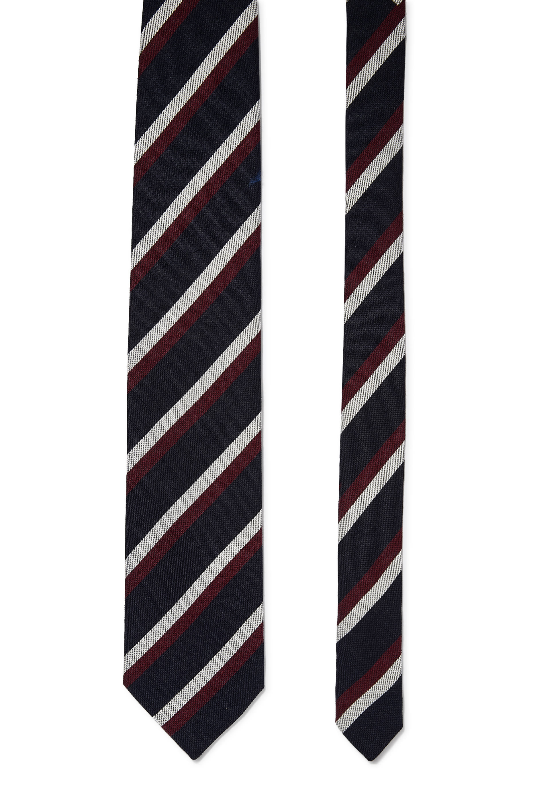 Striped Woven Silk Tie