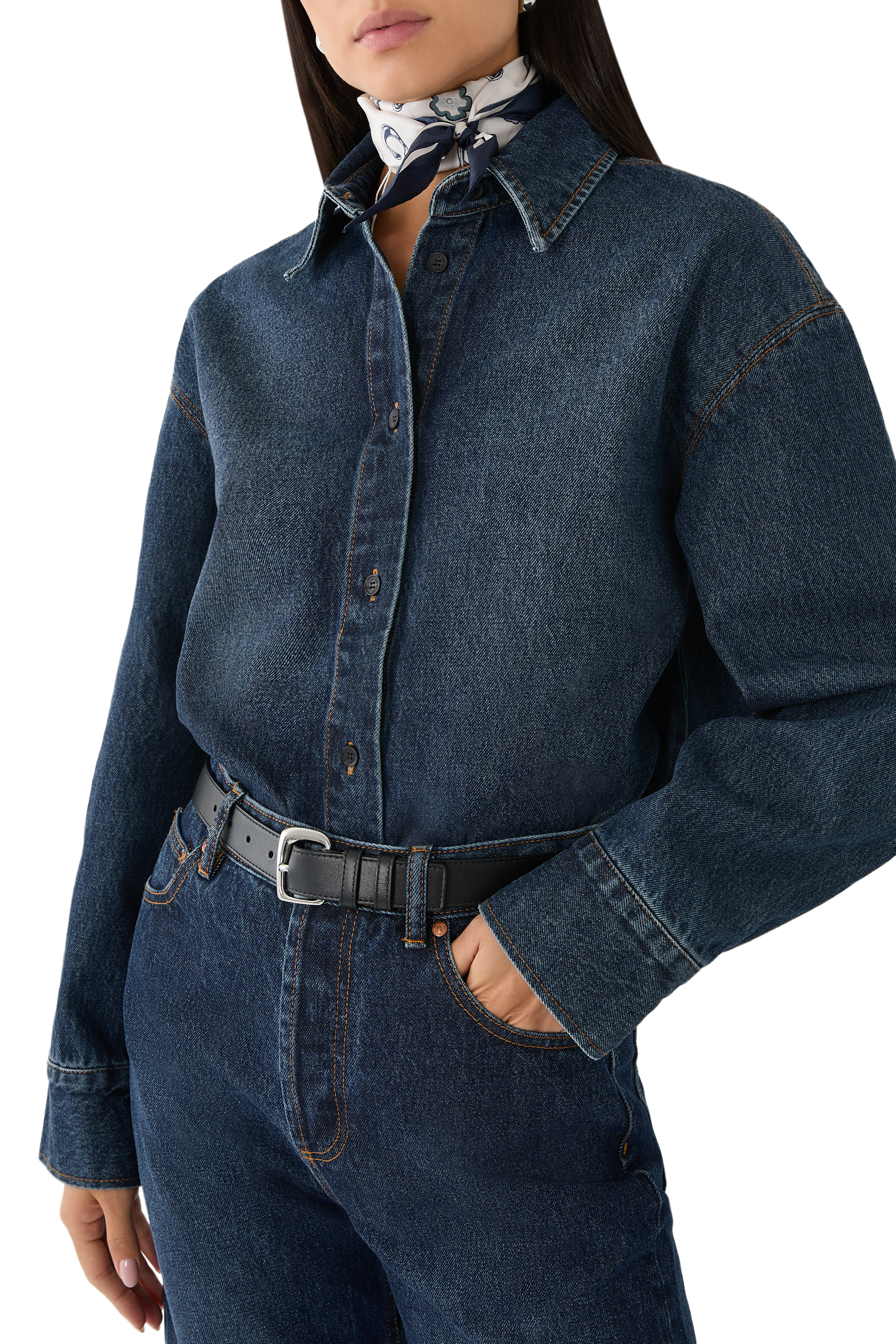 Tea Rose Print Silk Diamond Scarf