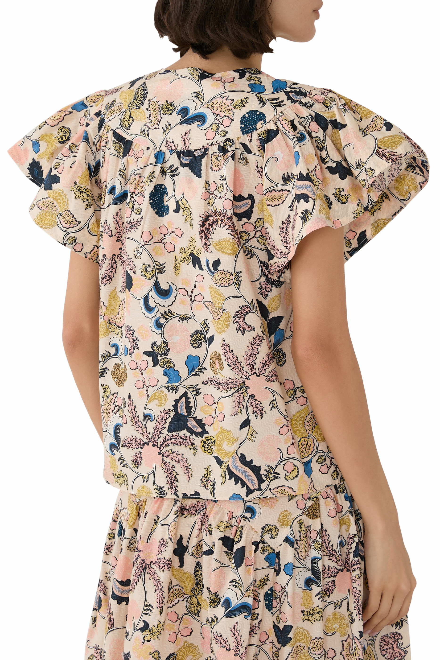 Perline Flutter Sleeve Blouse