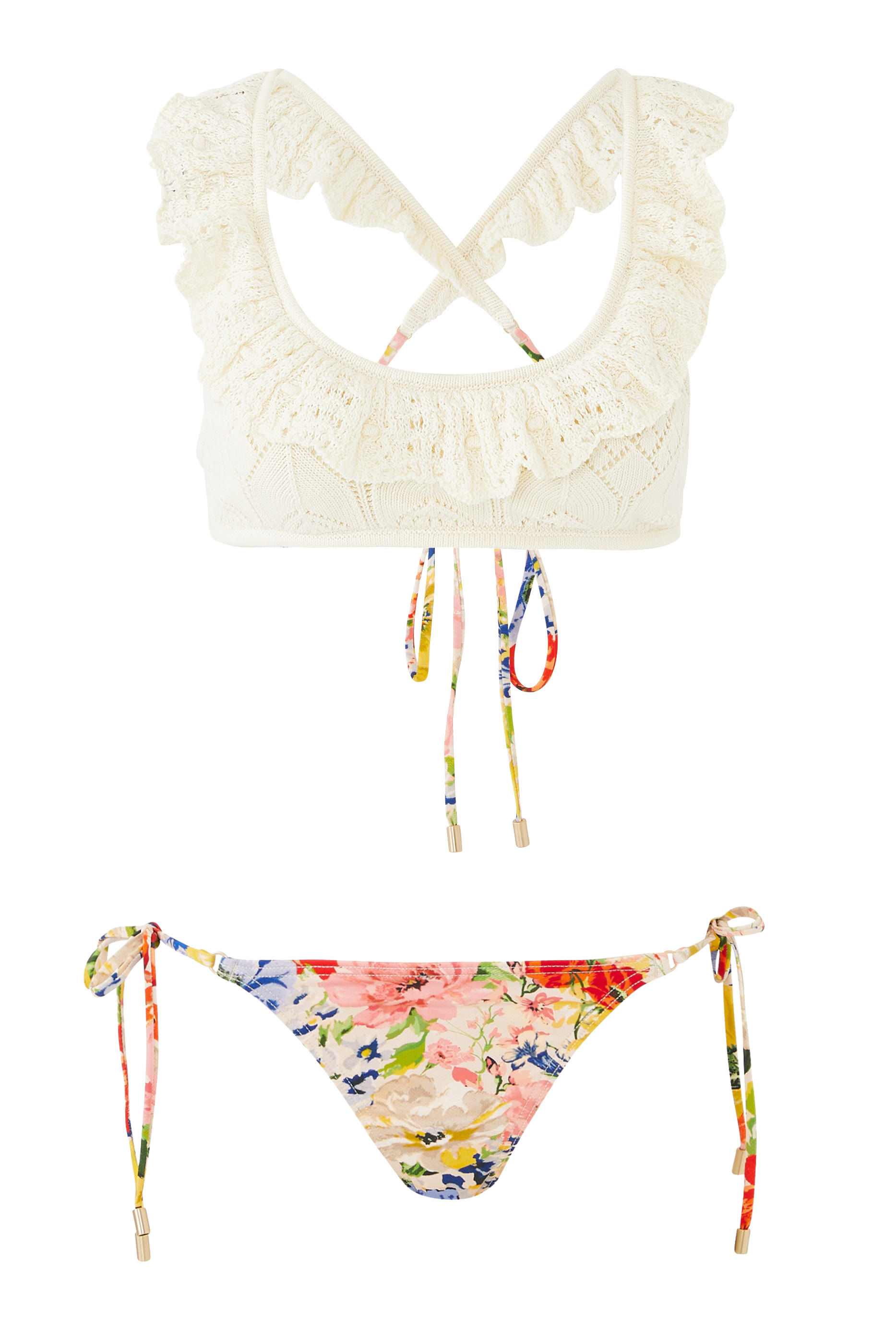 Alight Frill Knit Scoop Bikini