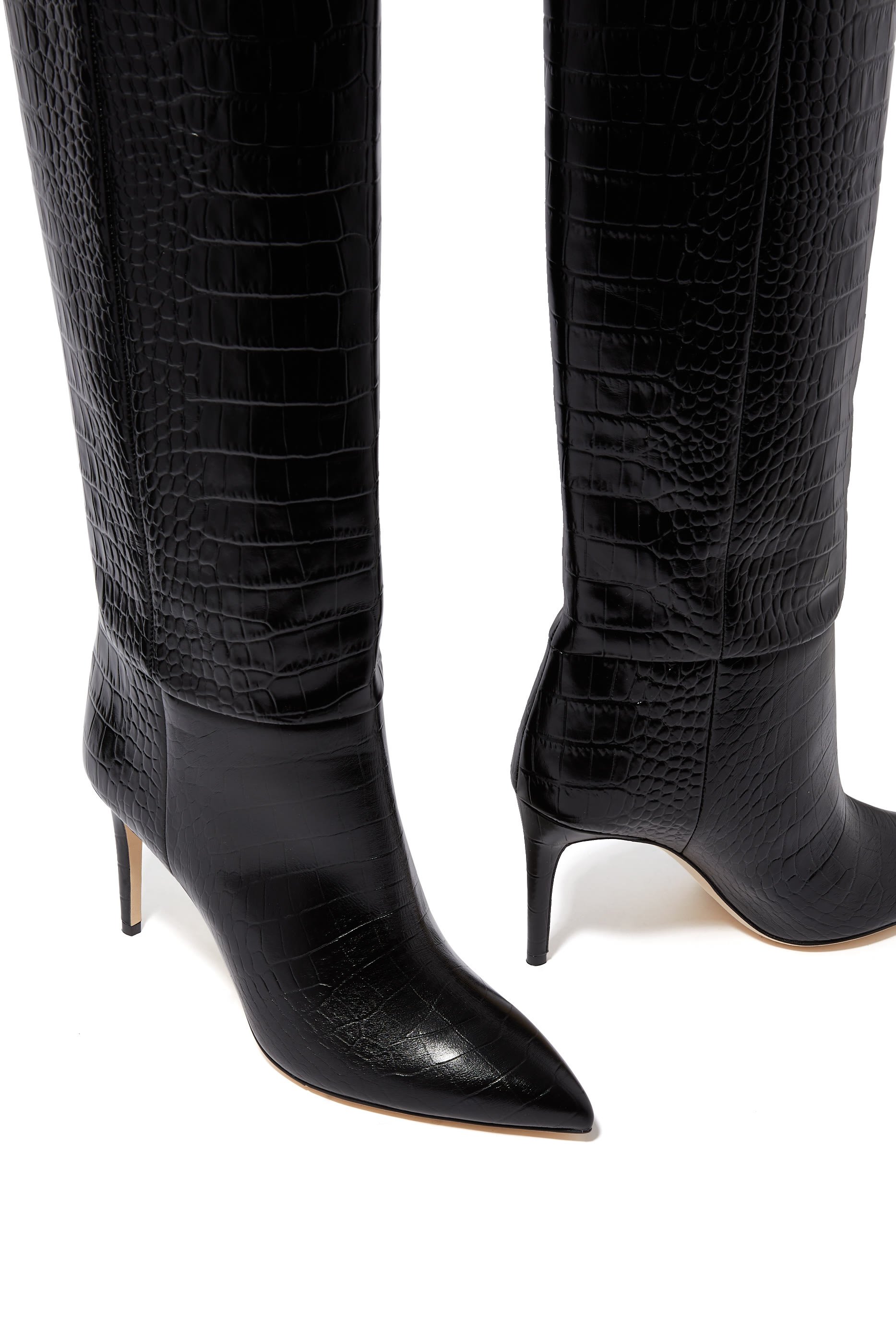 Croc Embossed Stiletto 85 Boots