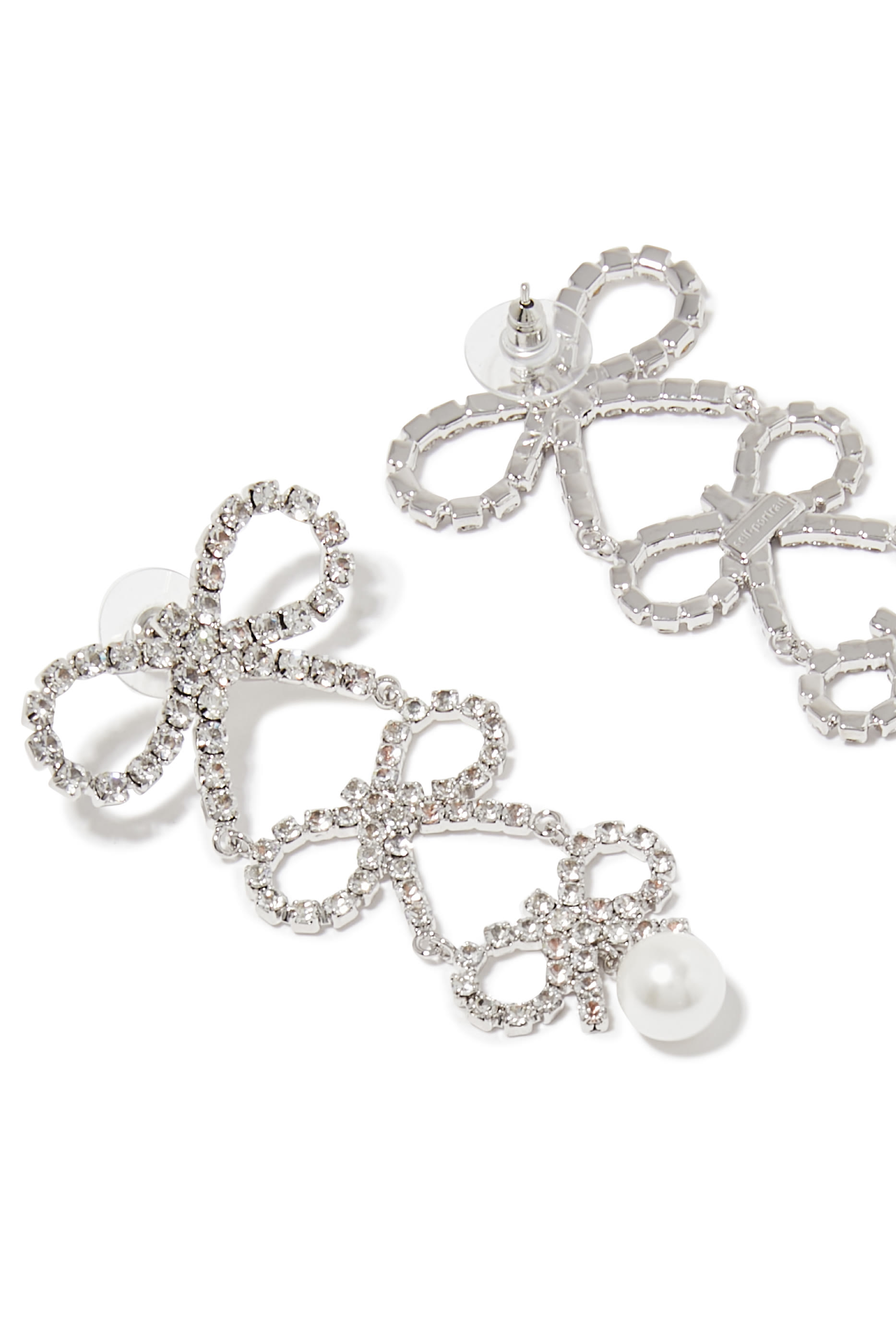 Tiered Crystal Bow Earrings