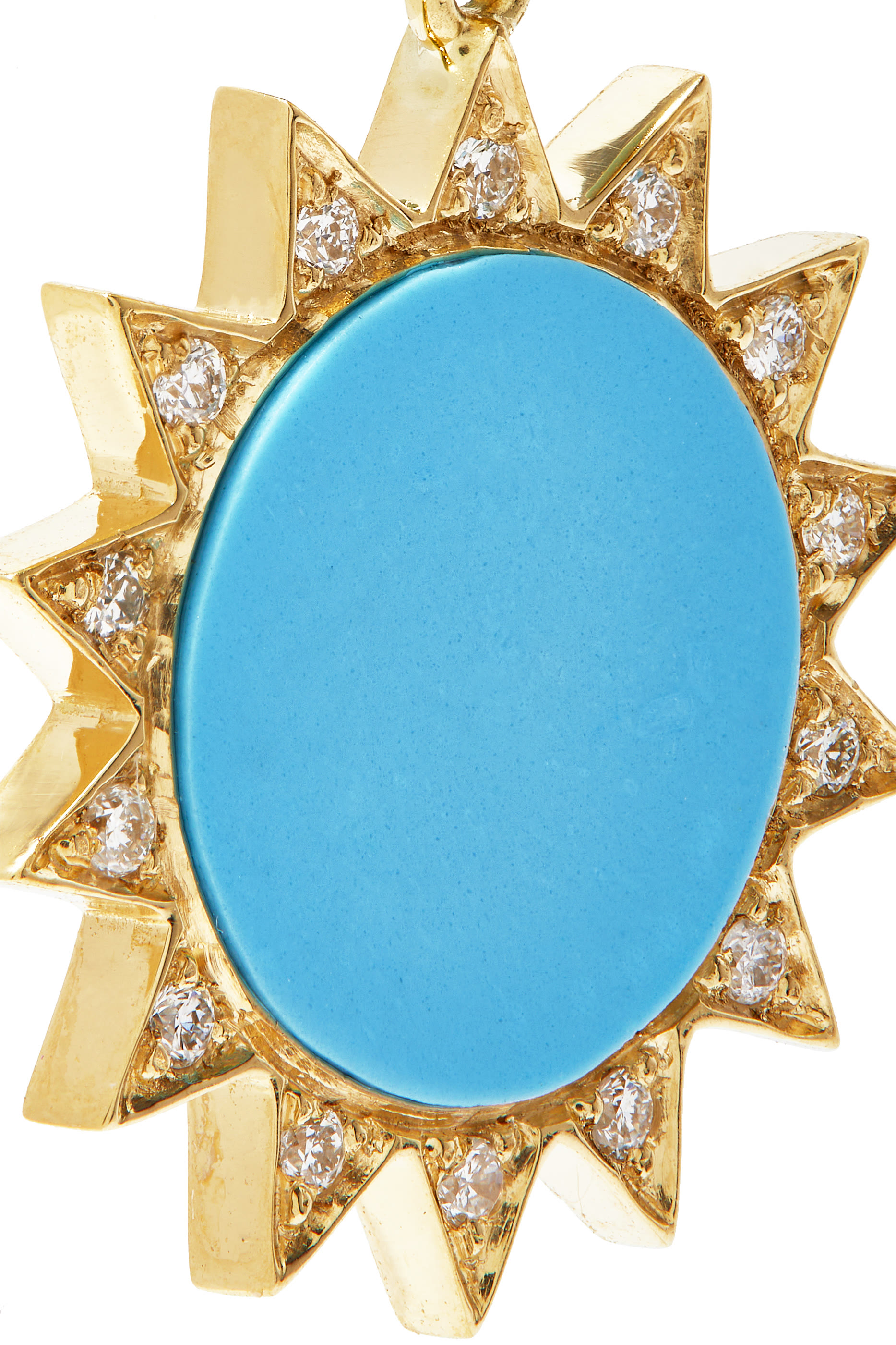 Sunshine Charm Pendant, 18k Yellow Gold & Diamonds