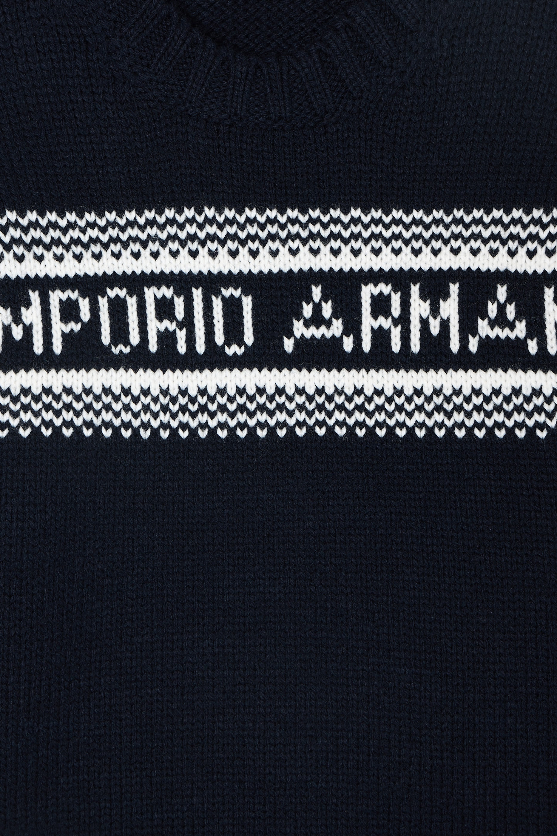 Kids Virgin Wool-Blend Jumper with Jacquard Logo