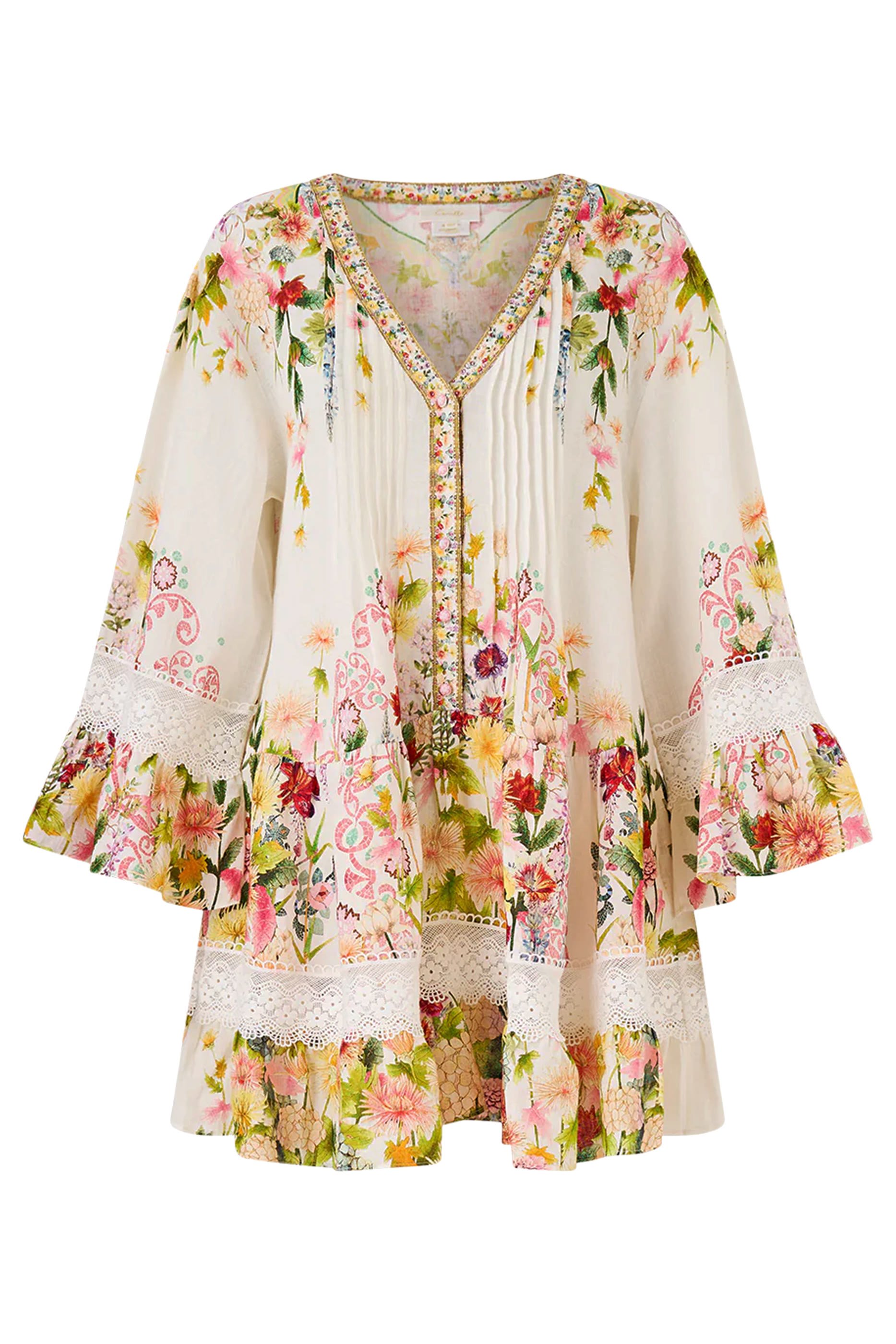 Call Of Catalonia V-Neck Tiered Dress