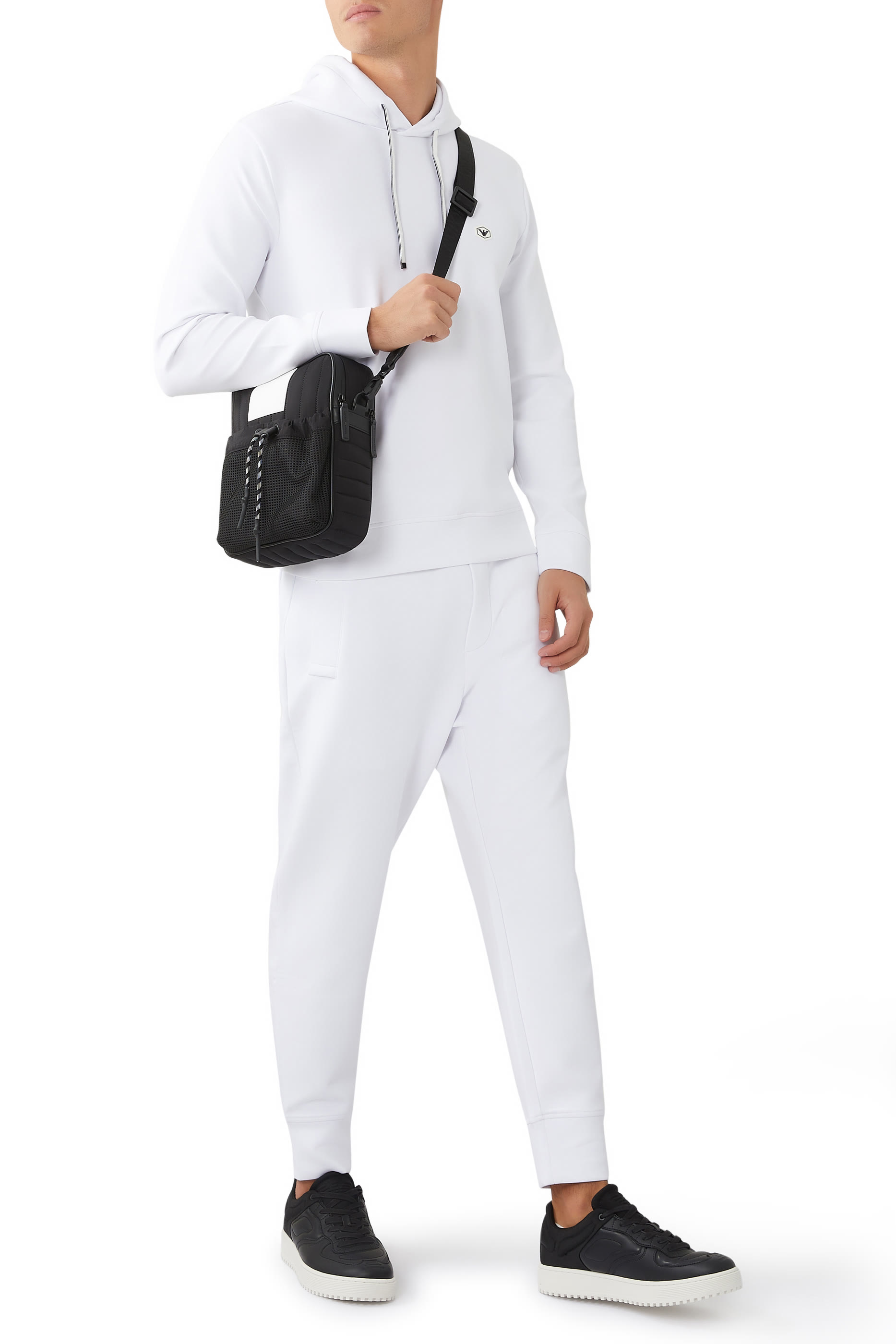 Micro Logo Patch Hooded Sweatshirt