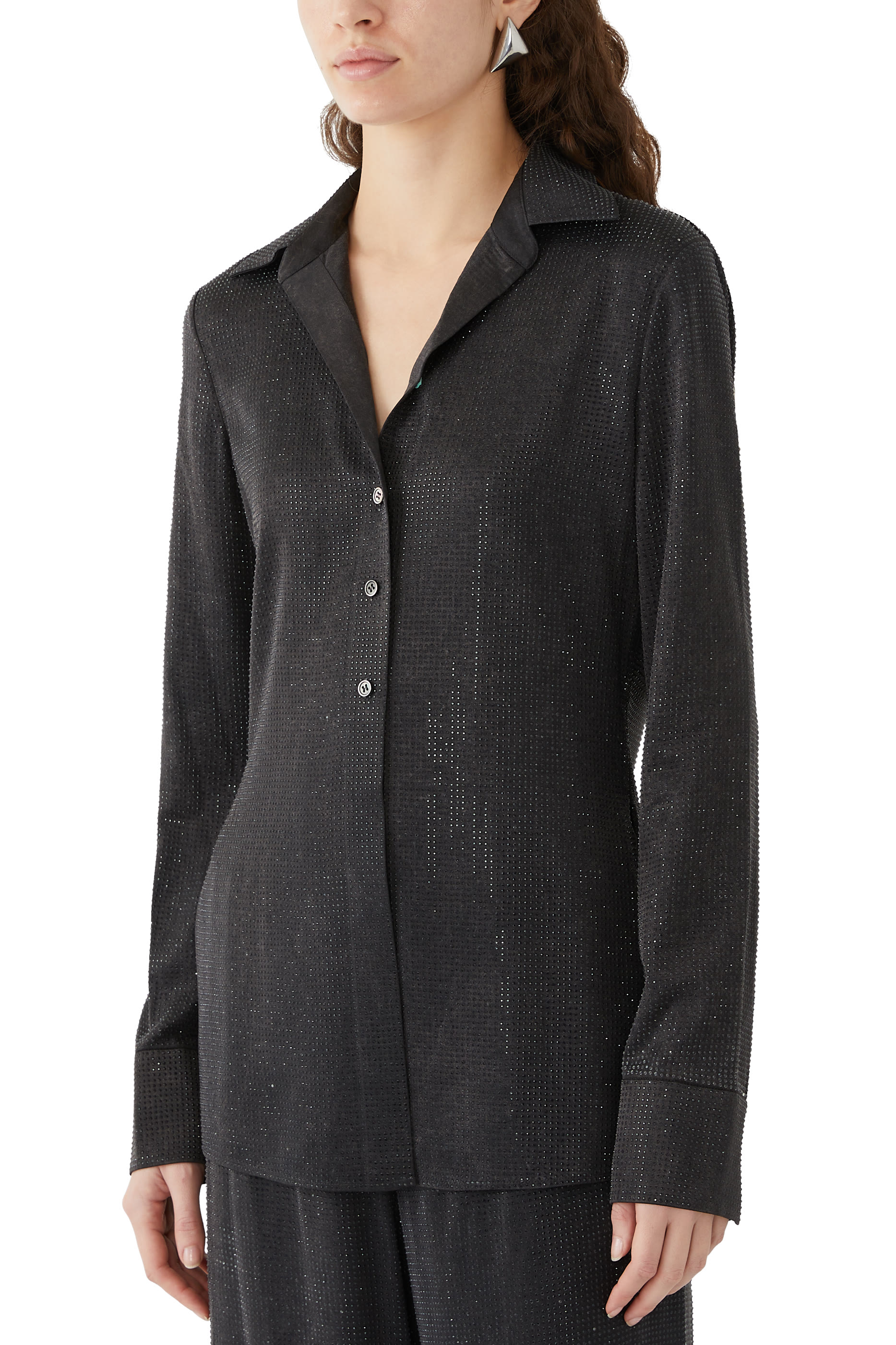 Crystal Hotfix Slim-Fit Shirt