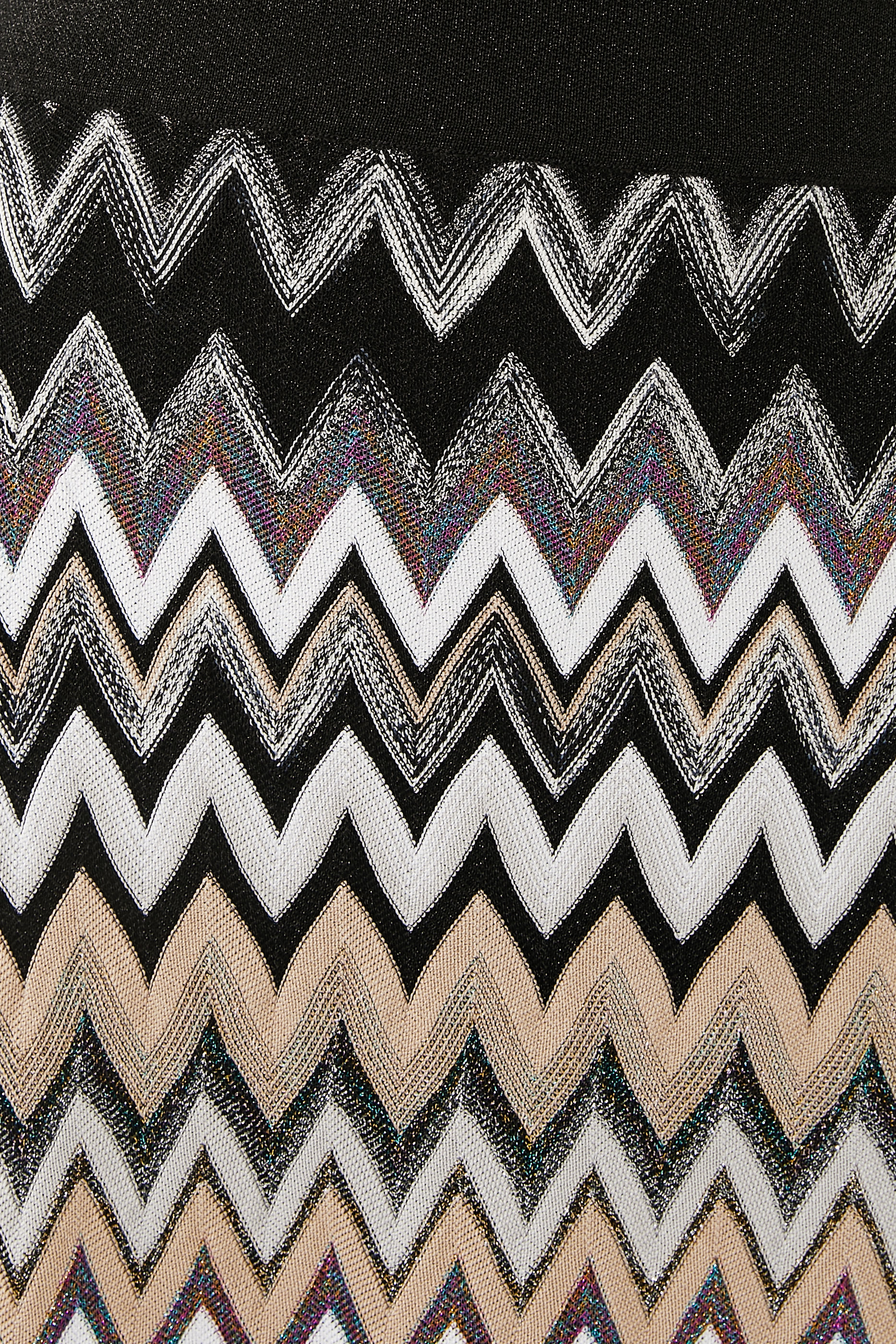 Zig-Zag Lame Maxi Skirt