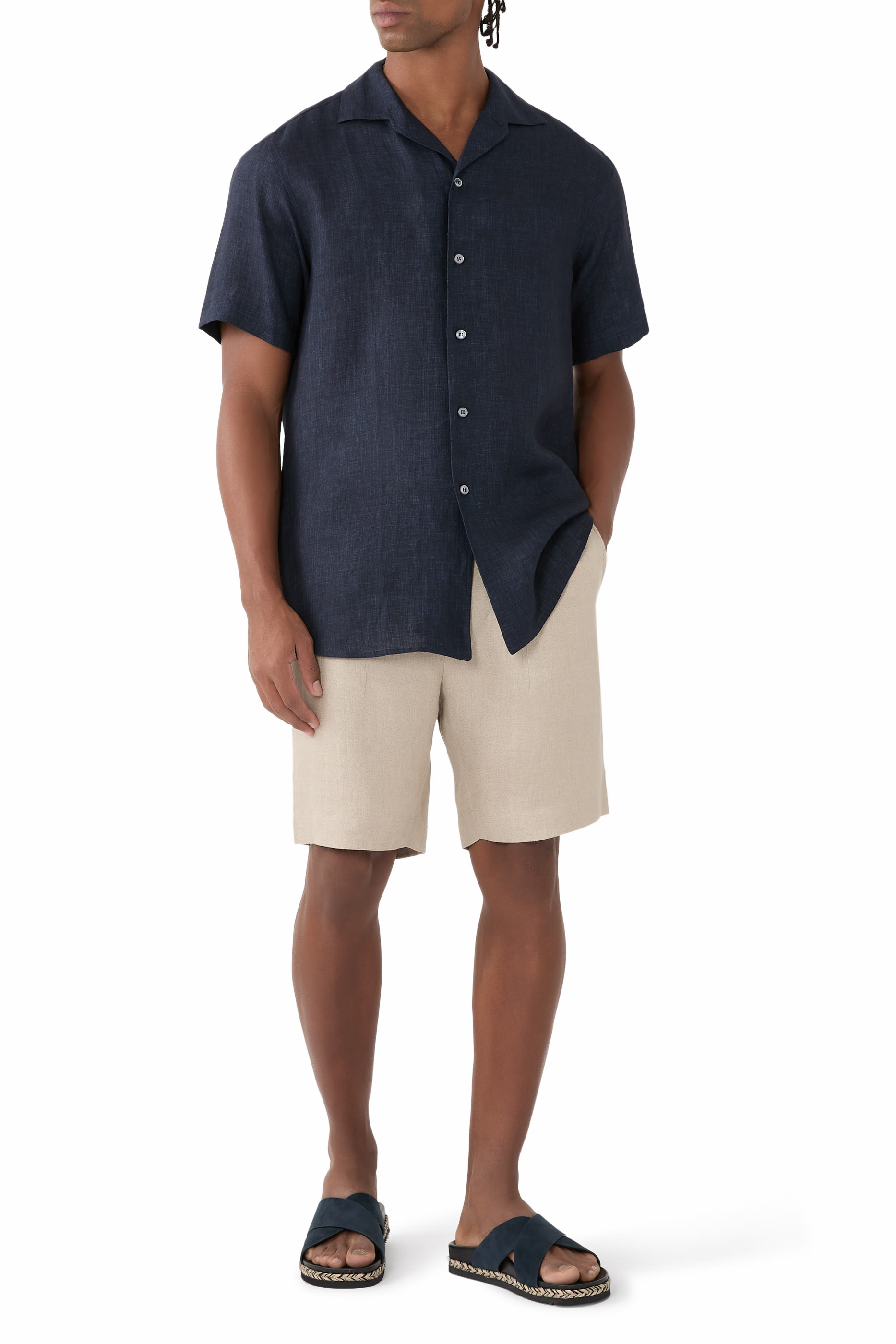 Short Sleeves Linen Shirt
