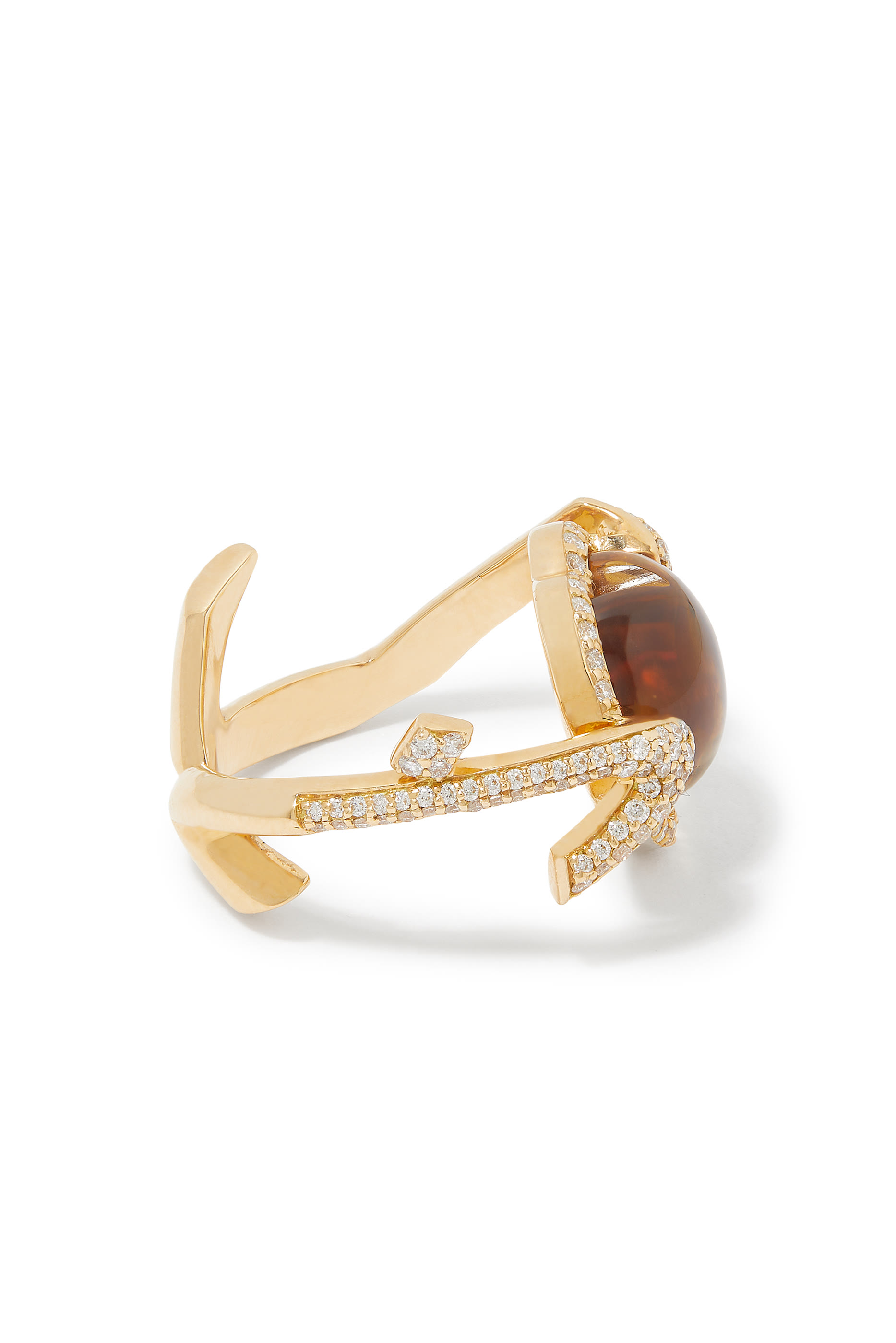 Taim Love Ring, 18k Yellow Gold, Diamonds & Topaz