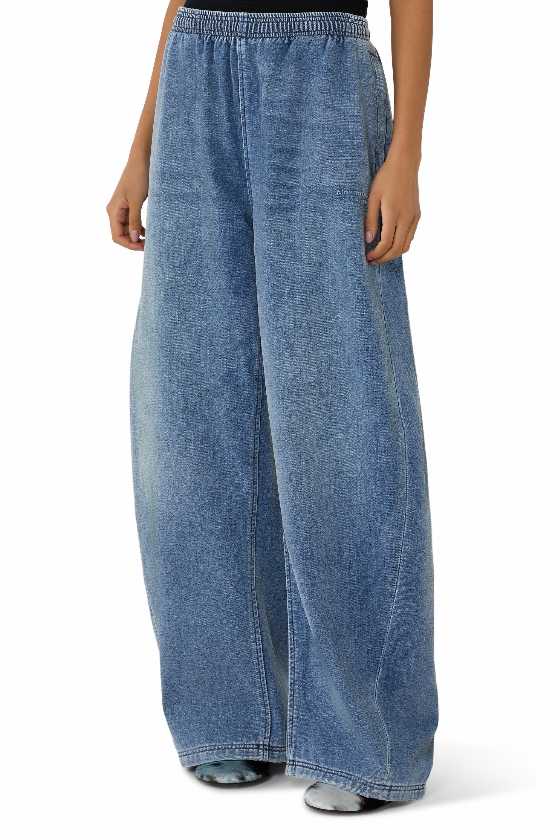 Brushed Denim Sweatpants