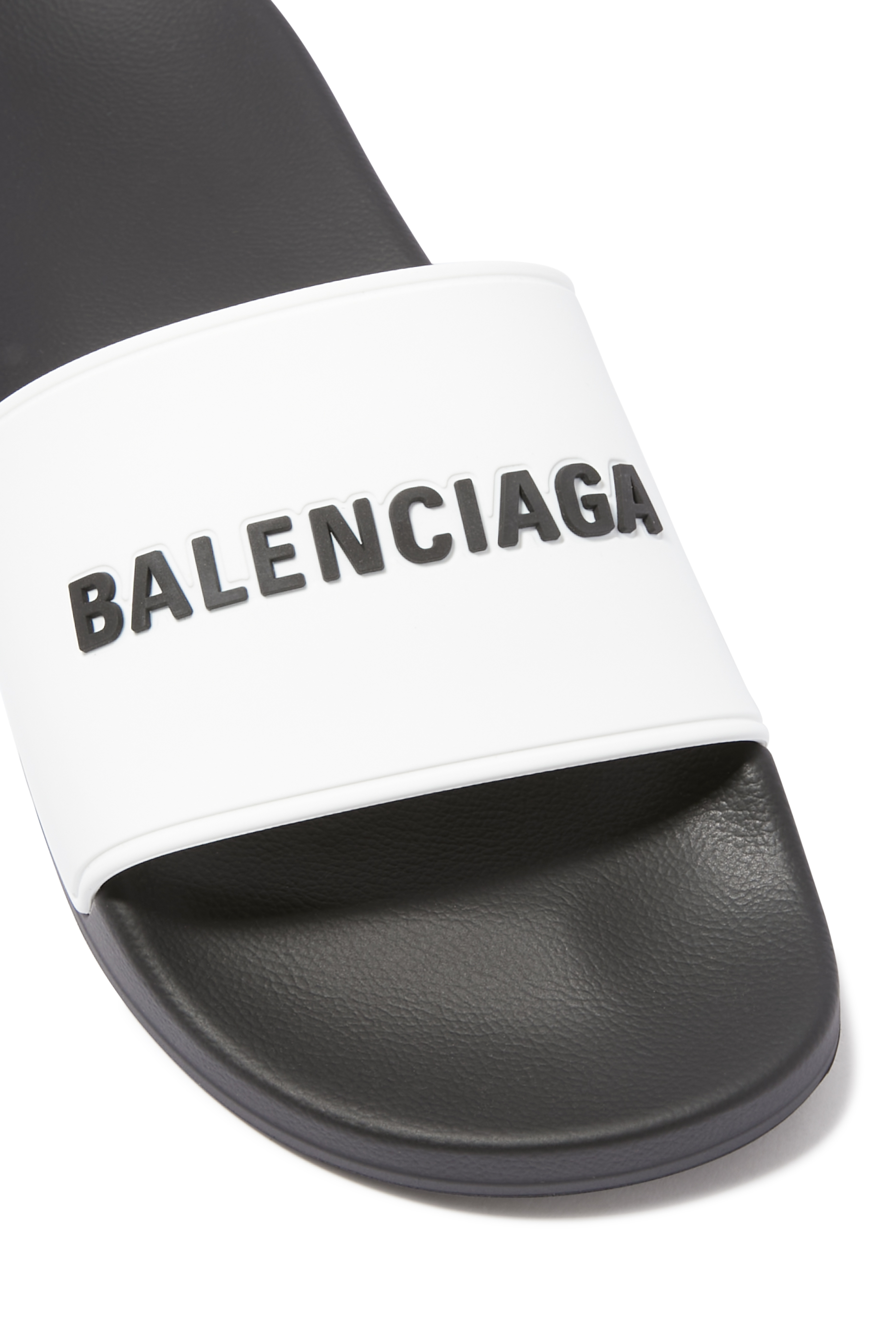 Piscine Rubber Logo-Embossed Slides