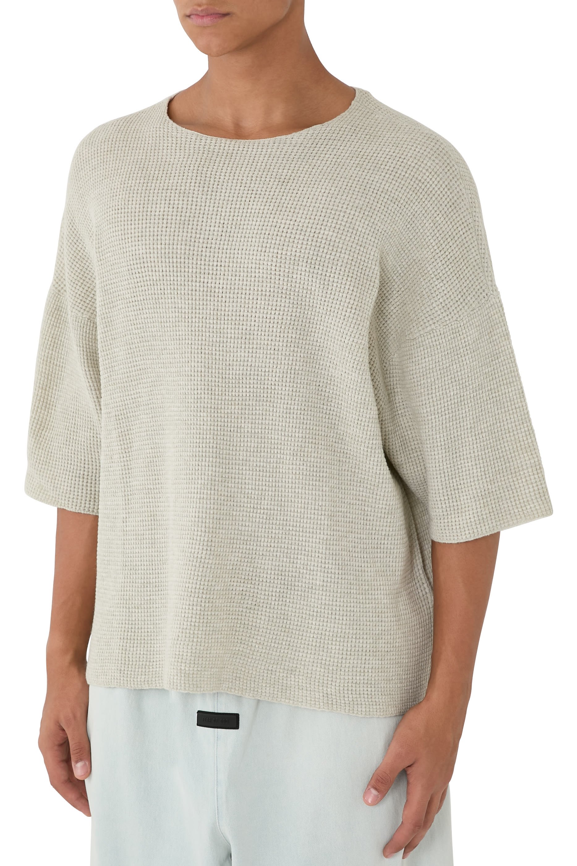 Waffle Short Sleeve Sweater