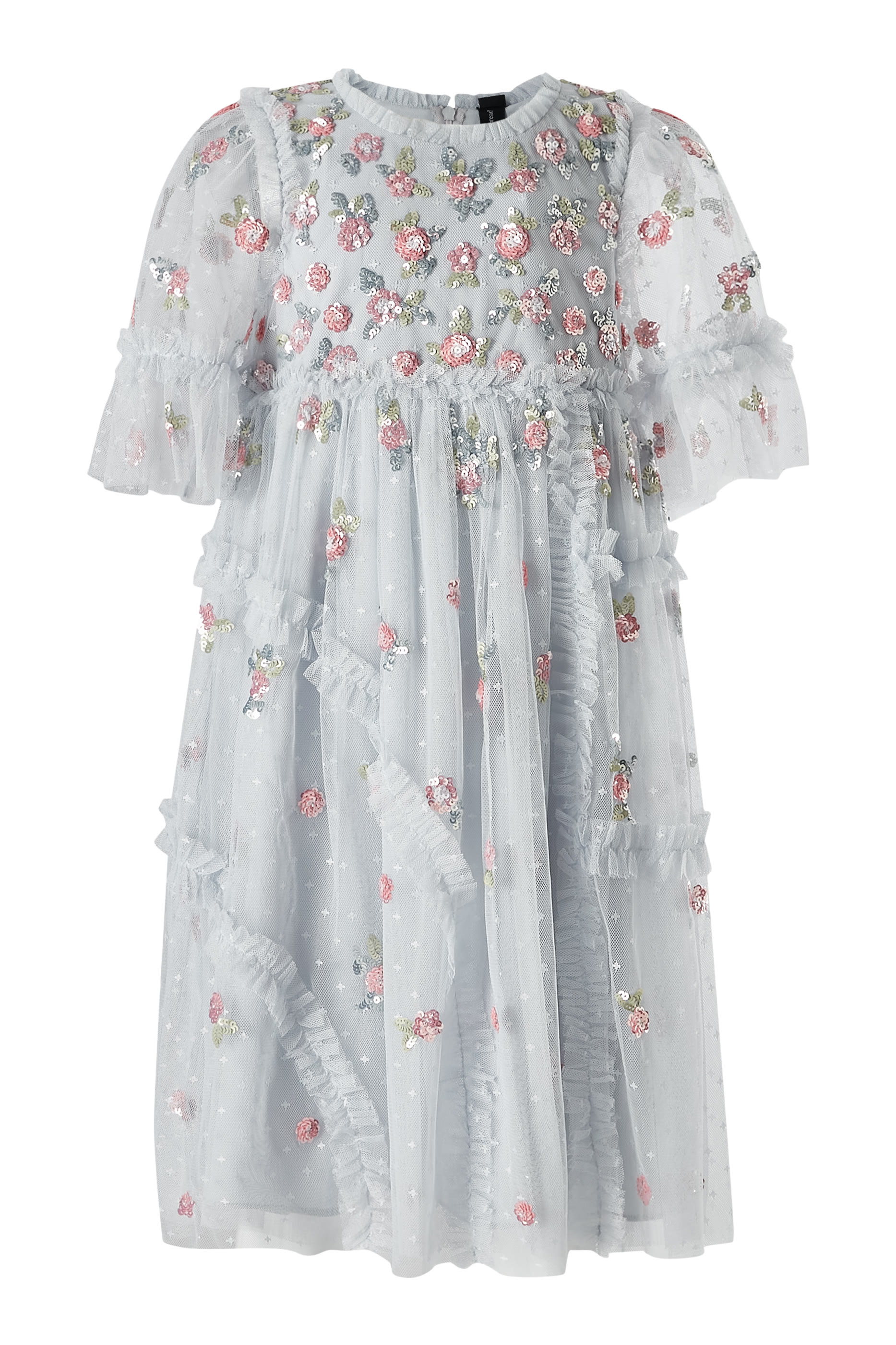 Kids Shimmer Ditsy Short Sleeve Dress