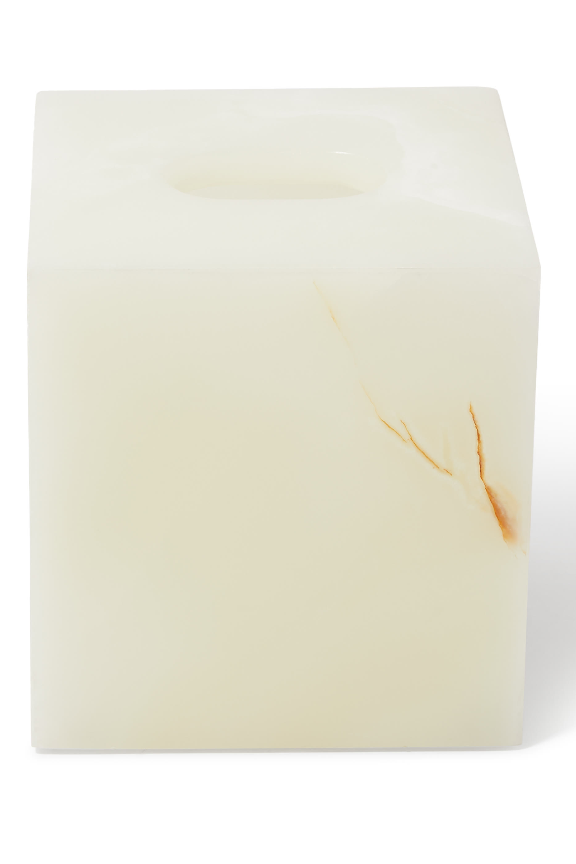White Onyx Tissue Holder