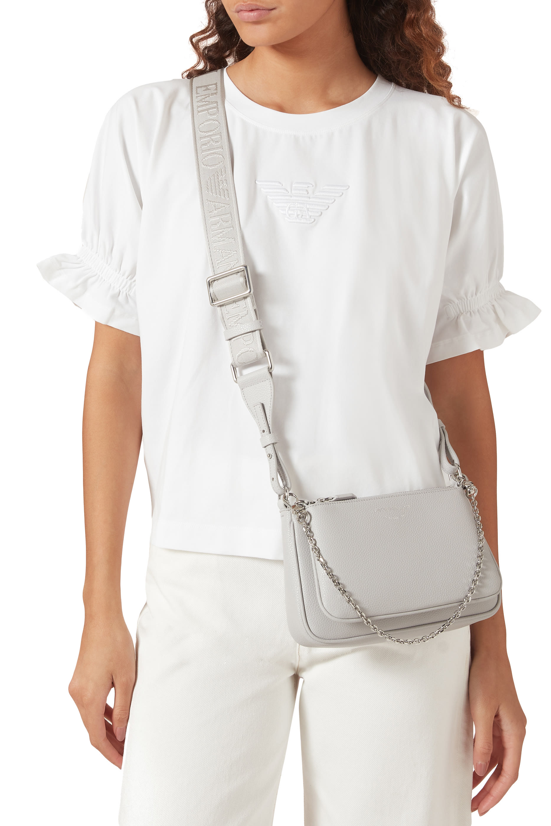 EA Text Logo Crossbody Bag