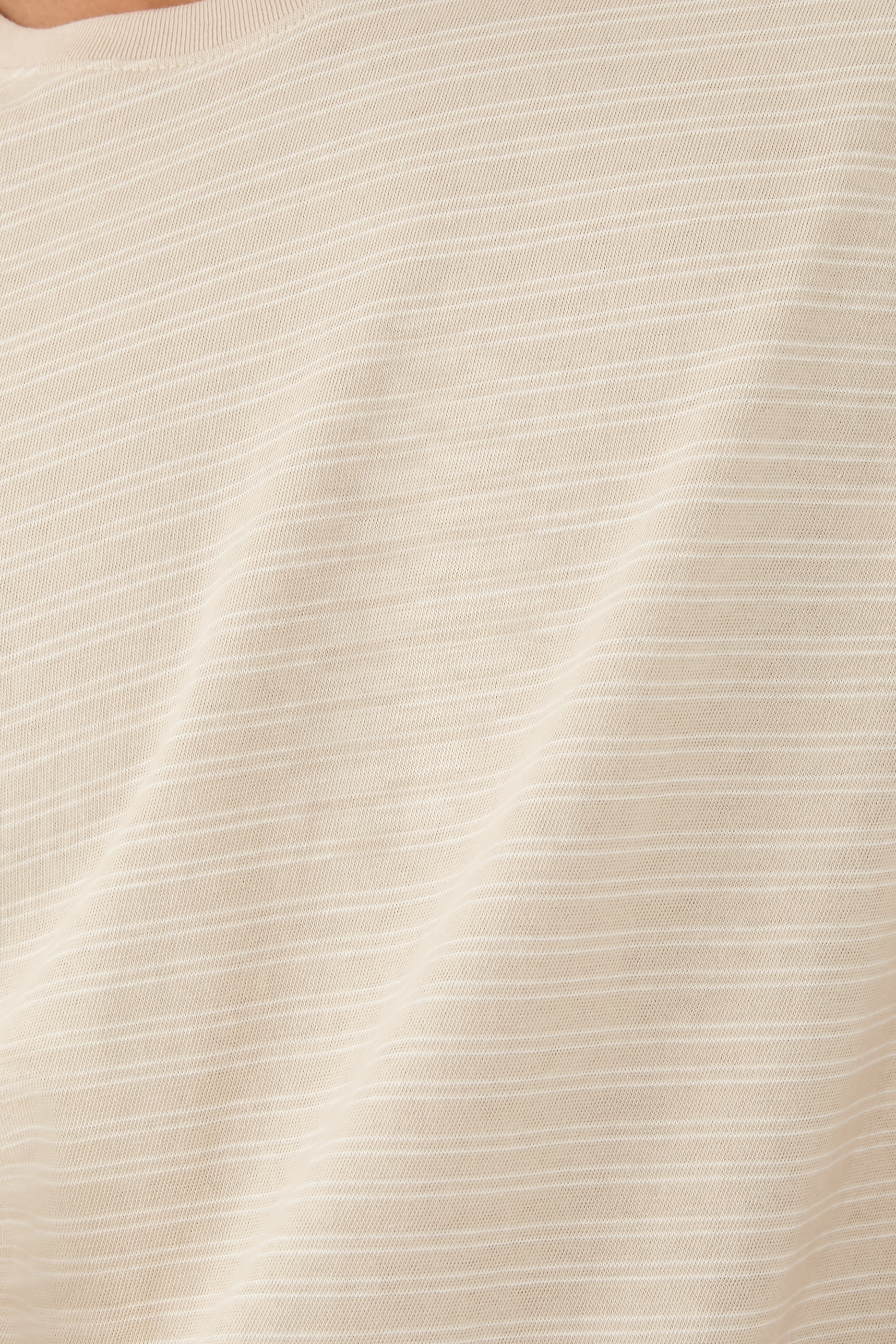 Stripe Loose Knit Crewneck T-Shirt