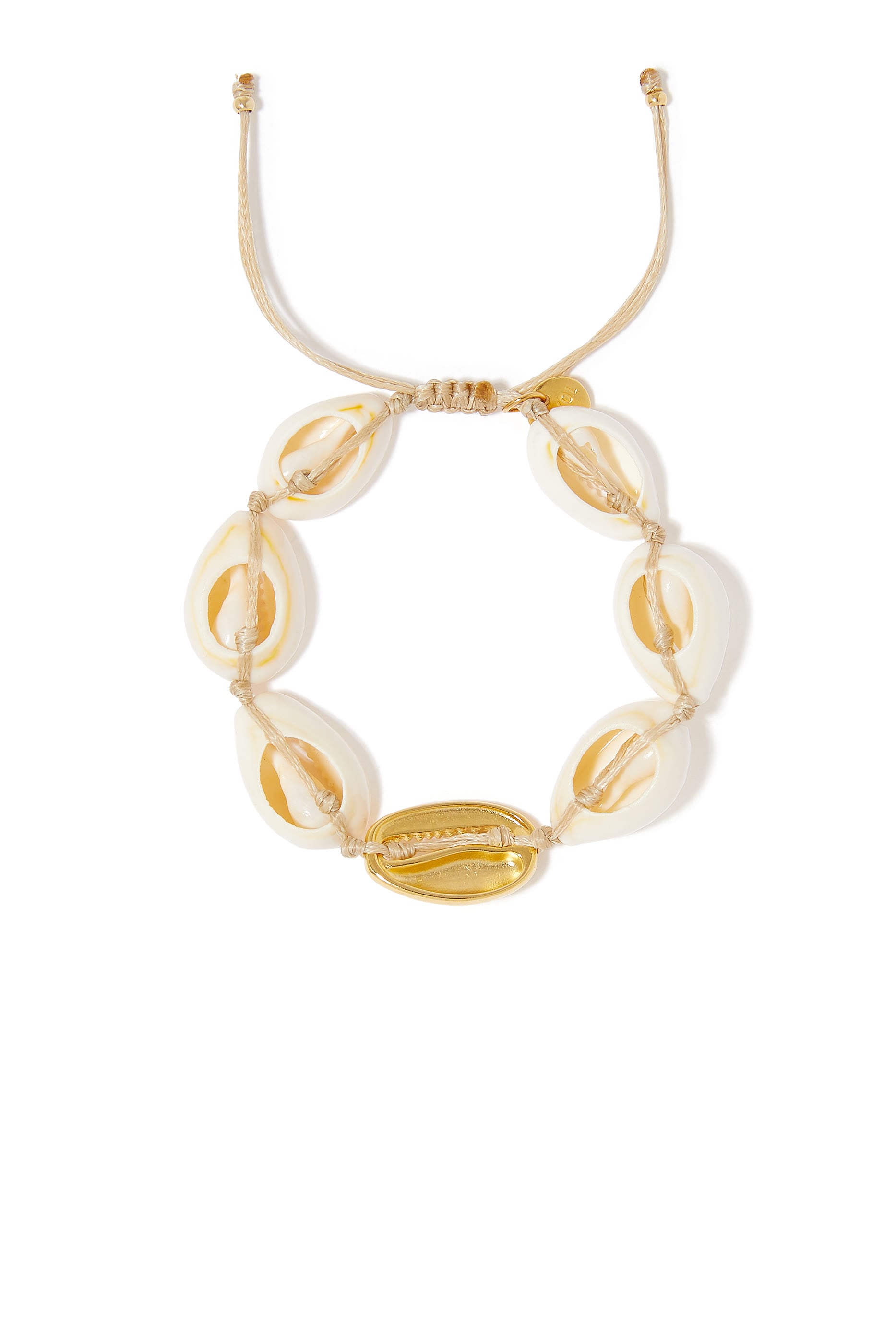 The Cowrie Bracelet, 24k Gold-Plated Alloy Brass Shell & Natural Cowrie Shells