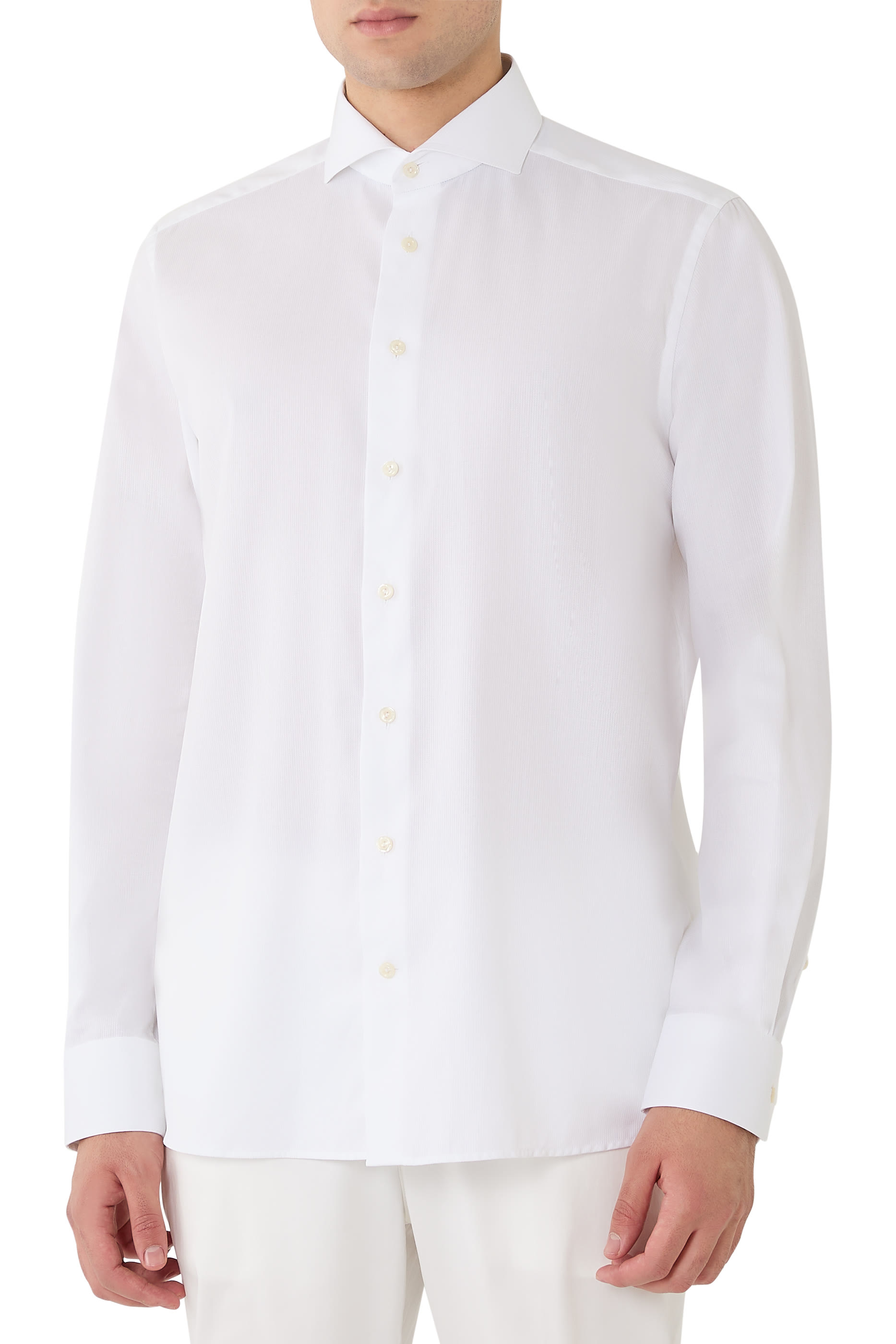 Semi Solid Signature Dobby Shirt