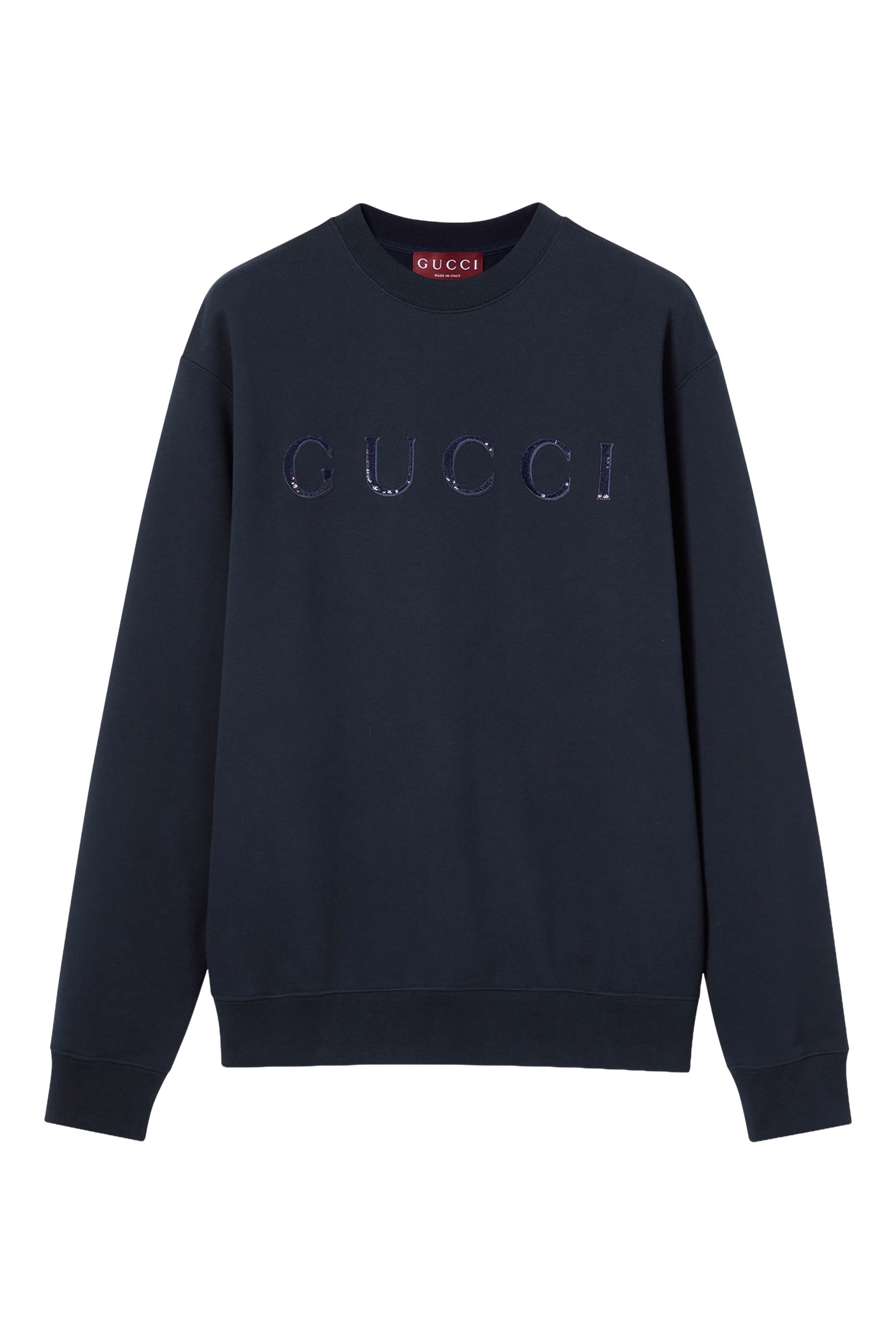 Logo Embroidery Cotton Jersey Sweatshirt