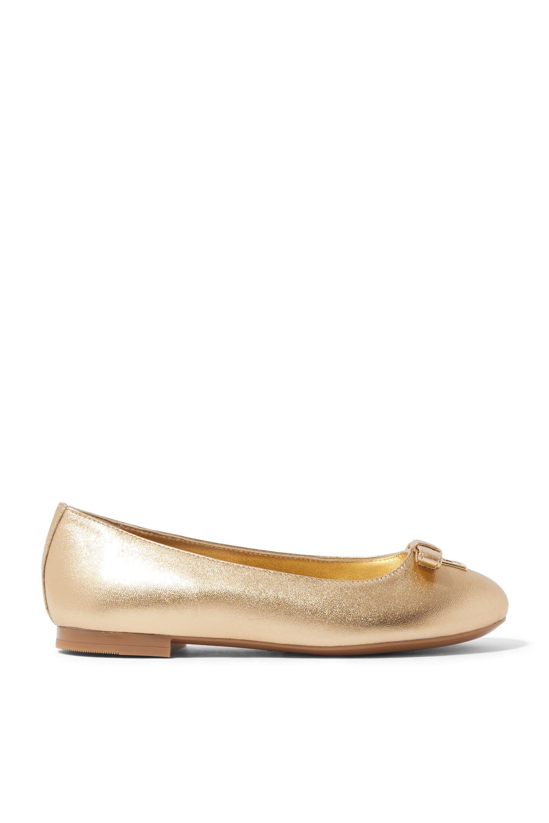 Kids DG Bow Leather Ballet Flats