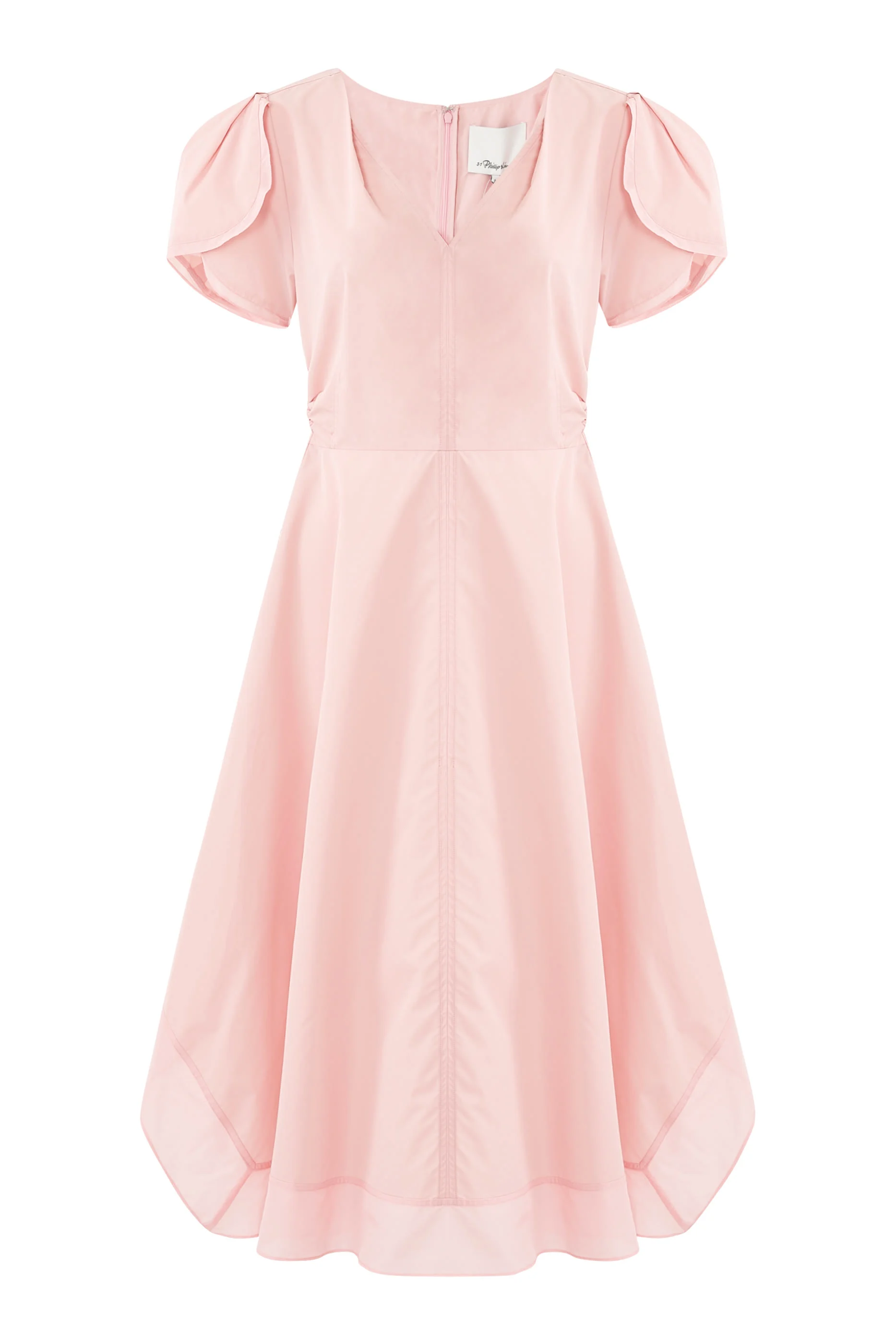 Tulip Sleeve V-Neck Dress